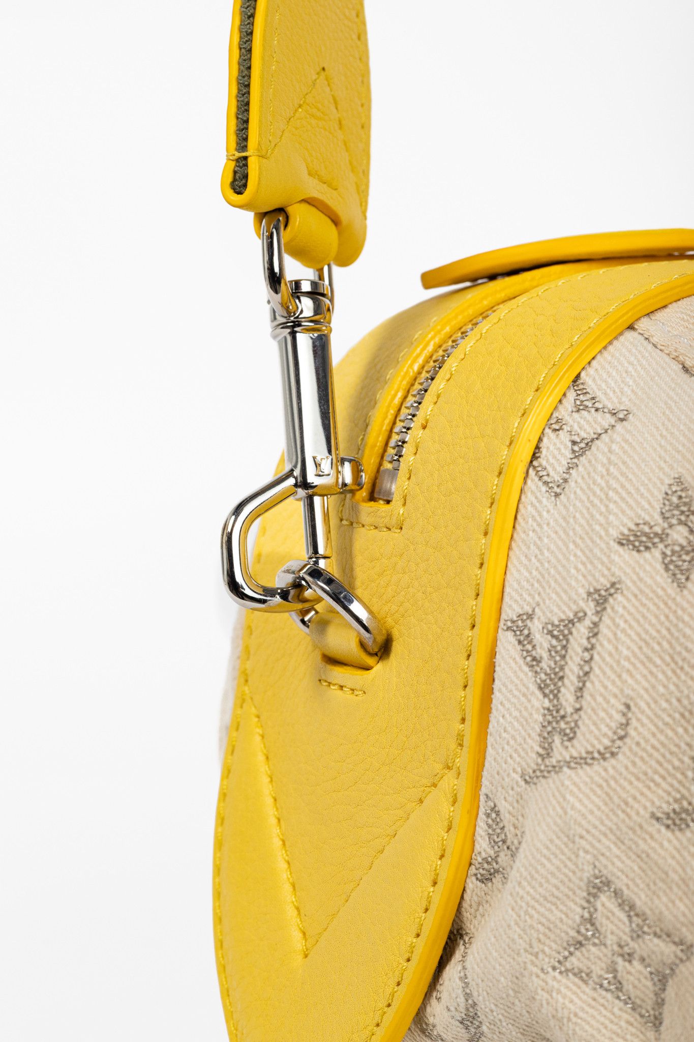 Louis Vuitton Louis Vuitton SS/12 Squat MM Denim Jaune Handbag Size ONE SIZE - 8 Thumbnail