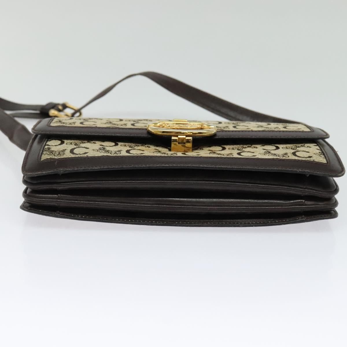 Celine CELINE C Sulky Shoulder Bag Canvas Brown Gold Size ONE SIZE - 9 Thumbnail