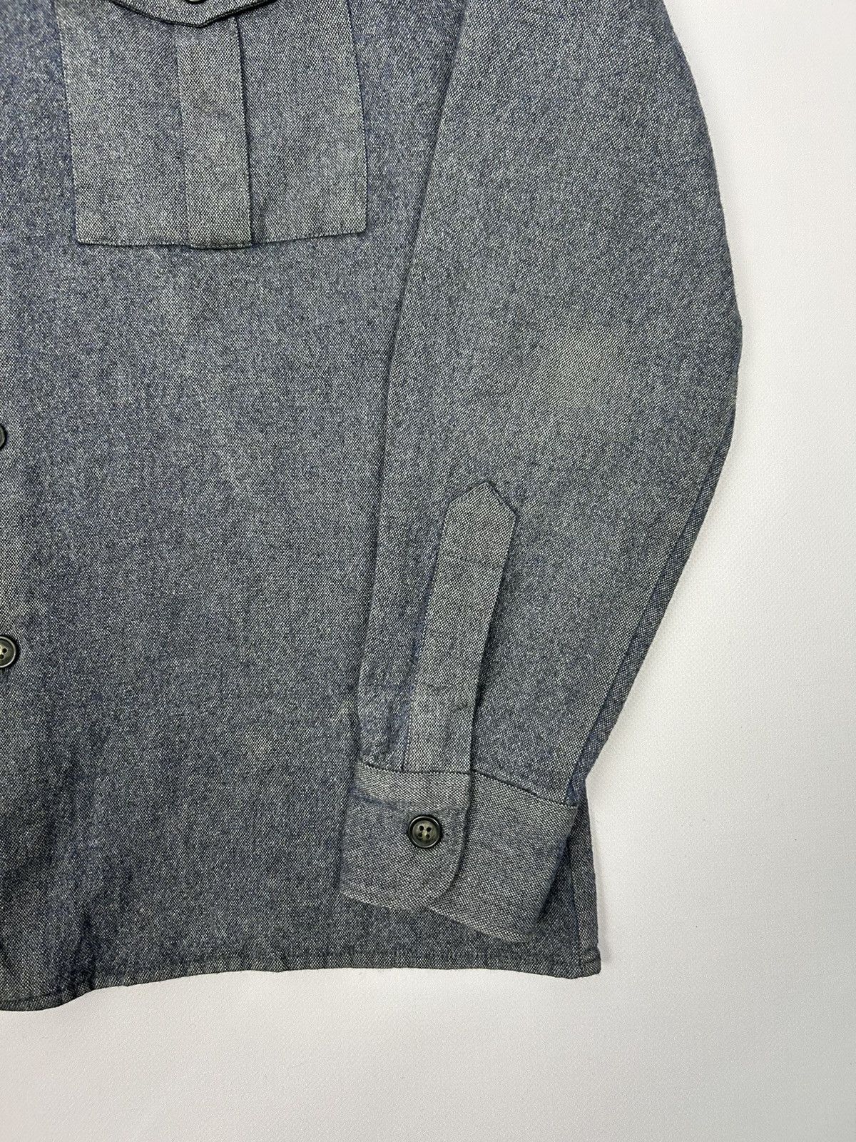 A.P.C. × Vintage A.P.C. Grey Structured Wool Cotton Shirt Size S Size US S / EU 44-46 / 1 - 6 Thumbnail