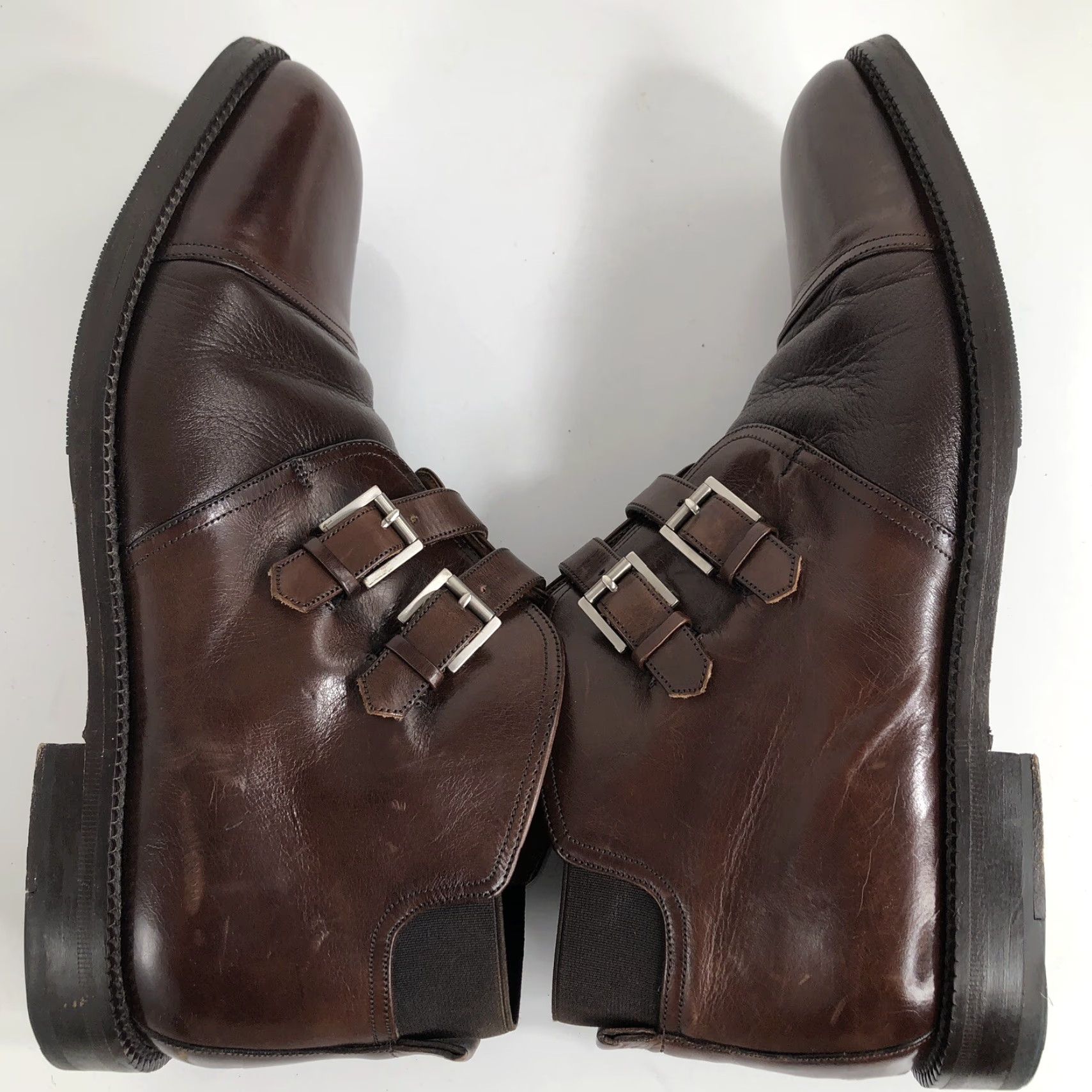 Mezlan MEZLAN FERRARA Buckle Monk Straps Boots Leather Brown 11M Mens Chukka Spain Size US 11 / EU 44 - 4 Thumbnail