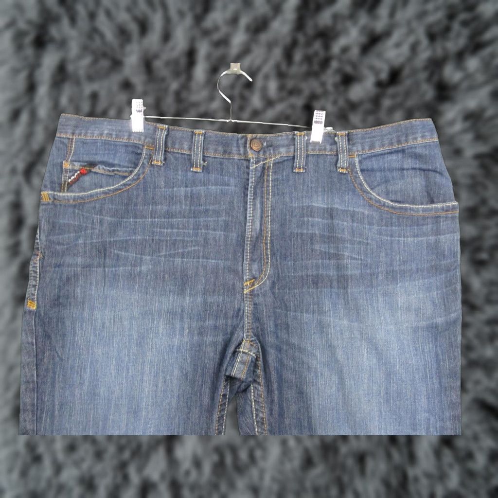 Ariat FR M4 Relaxed Boot Jeans Mens 46x30 Blue Flame Resistant Work Denim Jeans Bootcut Mens Blue 46 30 FR Work