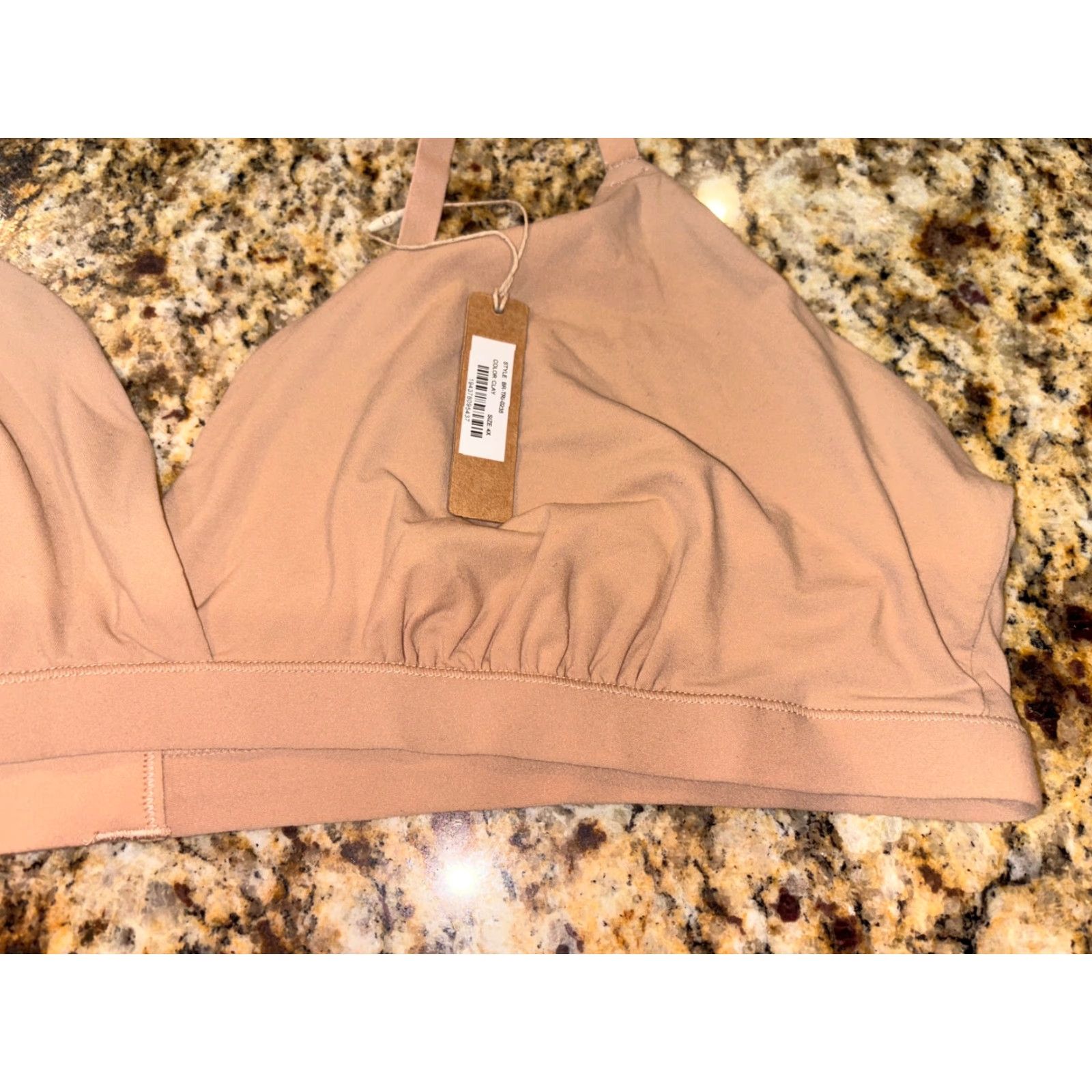 SKIMS SKIMS Fits Everybody Crossover Bralette 4XL Clay Wireless Fitted Bra Womens Size ONE SIZE - 3 Thumbnail