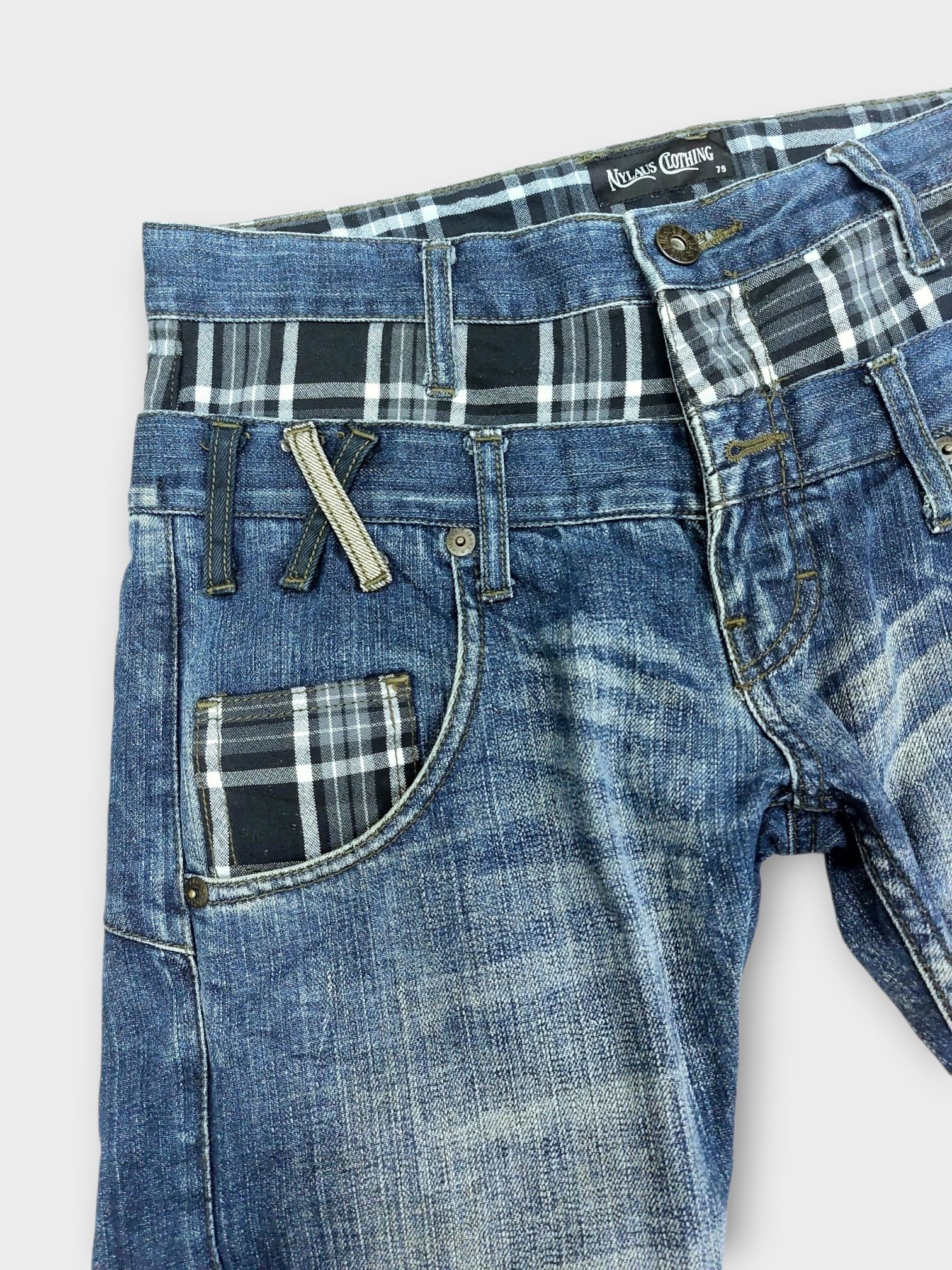 Vintage Nylaus Y2k Double Waist Vintage Denim Size US 30 / EU 46 - 11 Thumbnail