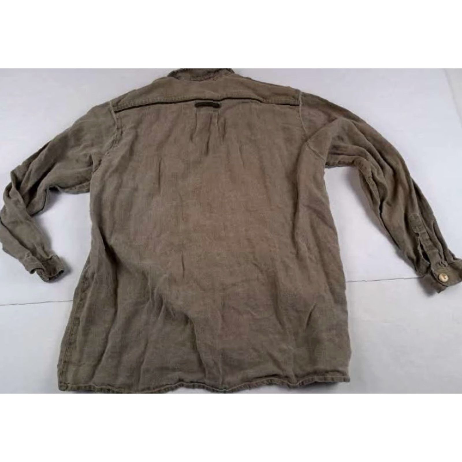 Imperial VINTAGE Imperial Safari Shirt Men 43 Button-Up Long Sleeve Canvas-Cotton Tan Buffalo Bone Button Size US XL / EU 56 / 4 - 7 Thumbnail