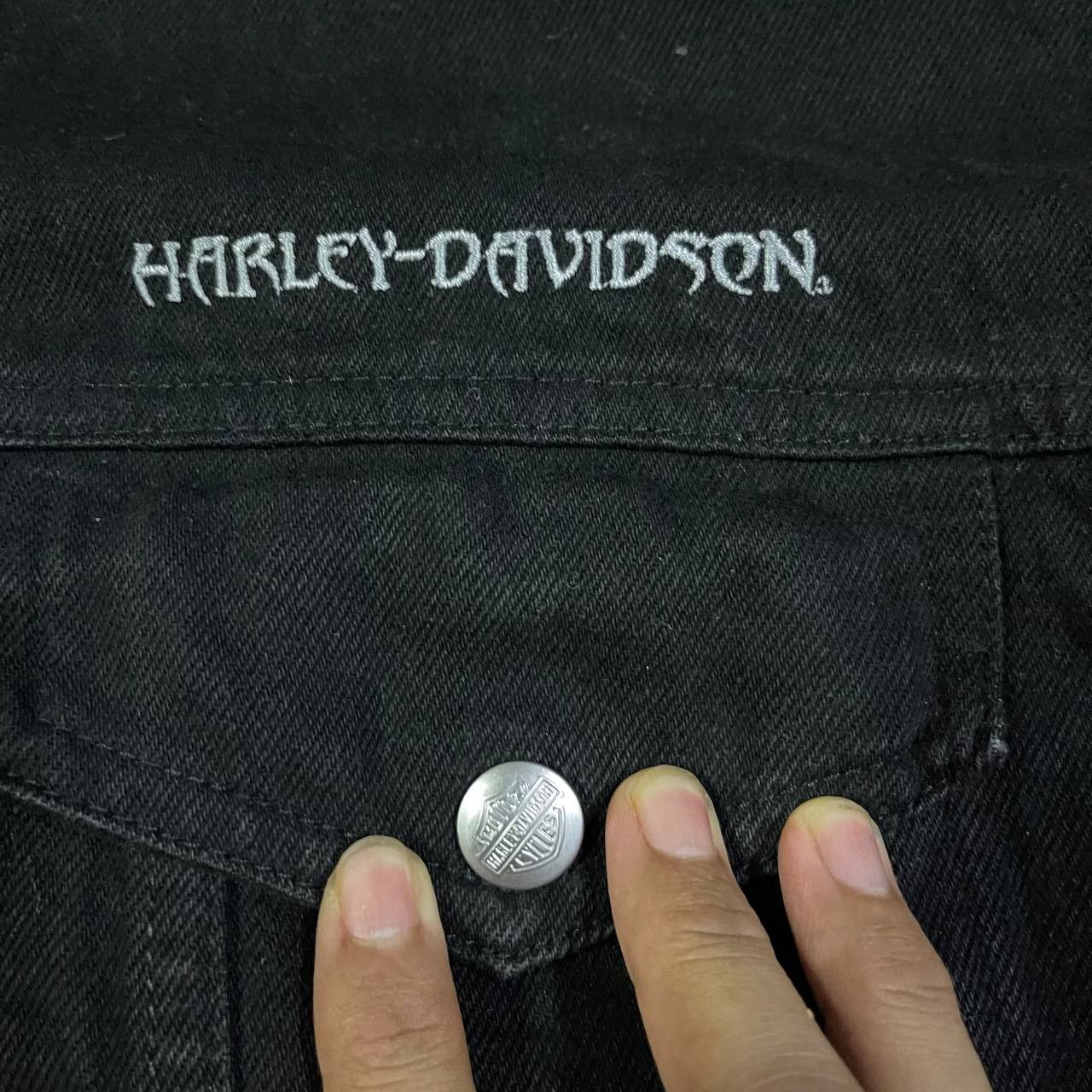 Harley Davidson Vintage Harley Davidson Denim Trucker Jacket Size US XL / EU 56 / 4 - 6 Thumbnail