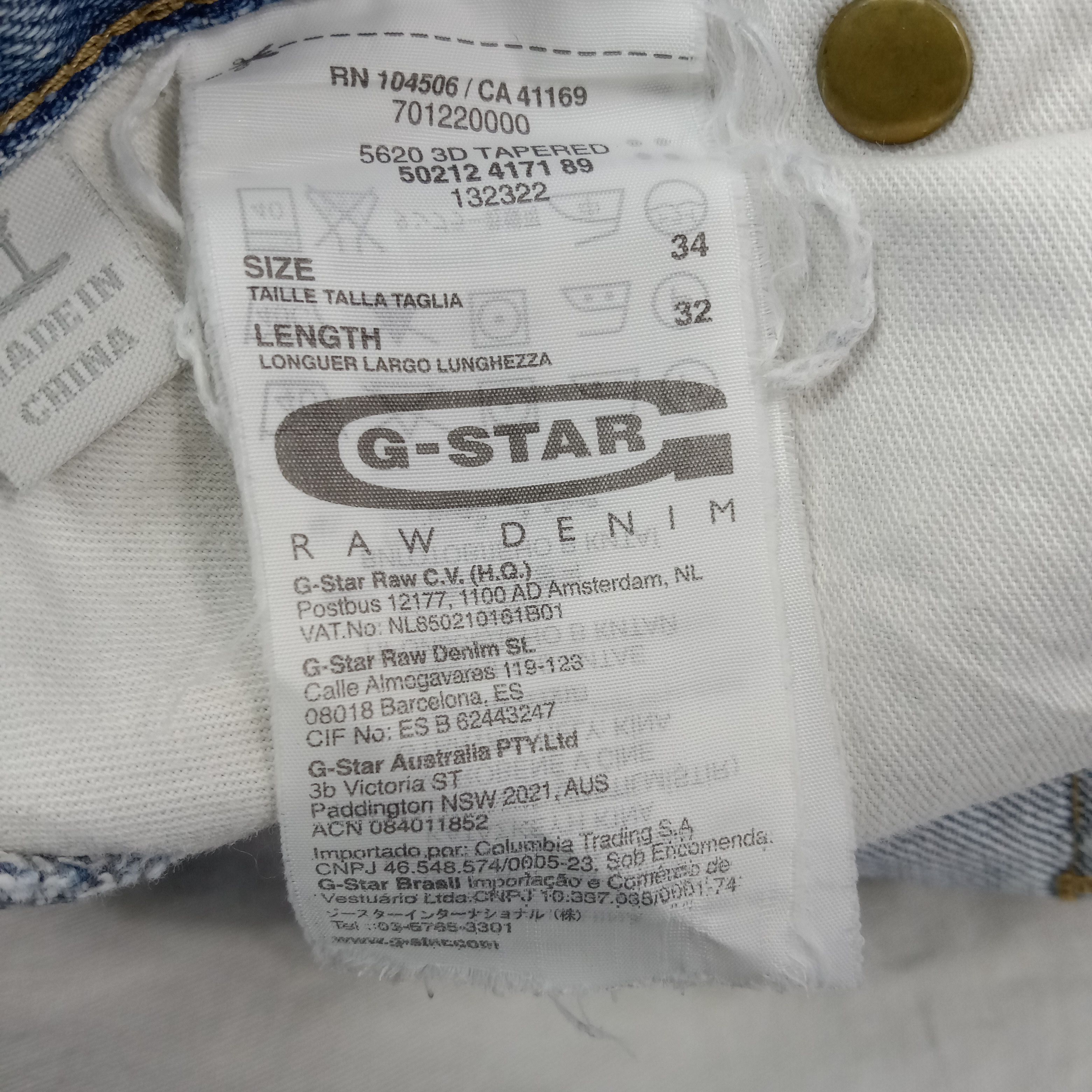 G-Star G-Star Raw Japanese Brand Bikers Style Denim Jeans C244N21 Size US 34 / EU 50 - 15 Thumbnail