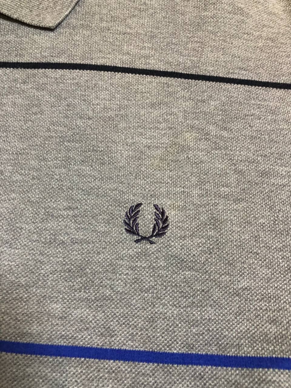 Fred Perry Fred Perry Big Logo Vintage Men's Polo Shirt - M Blue Cotton Size US M / EU 48-50 / 2 - 2 Thumbnail