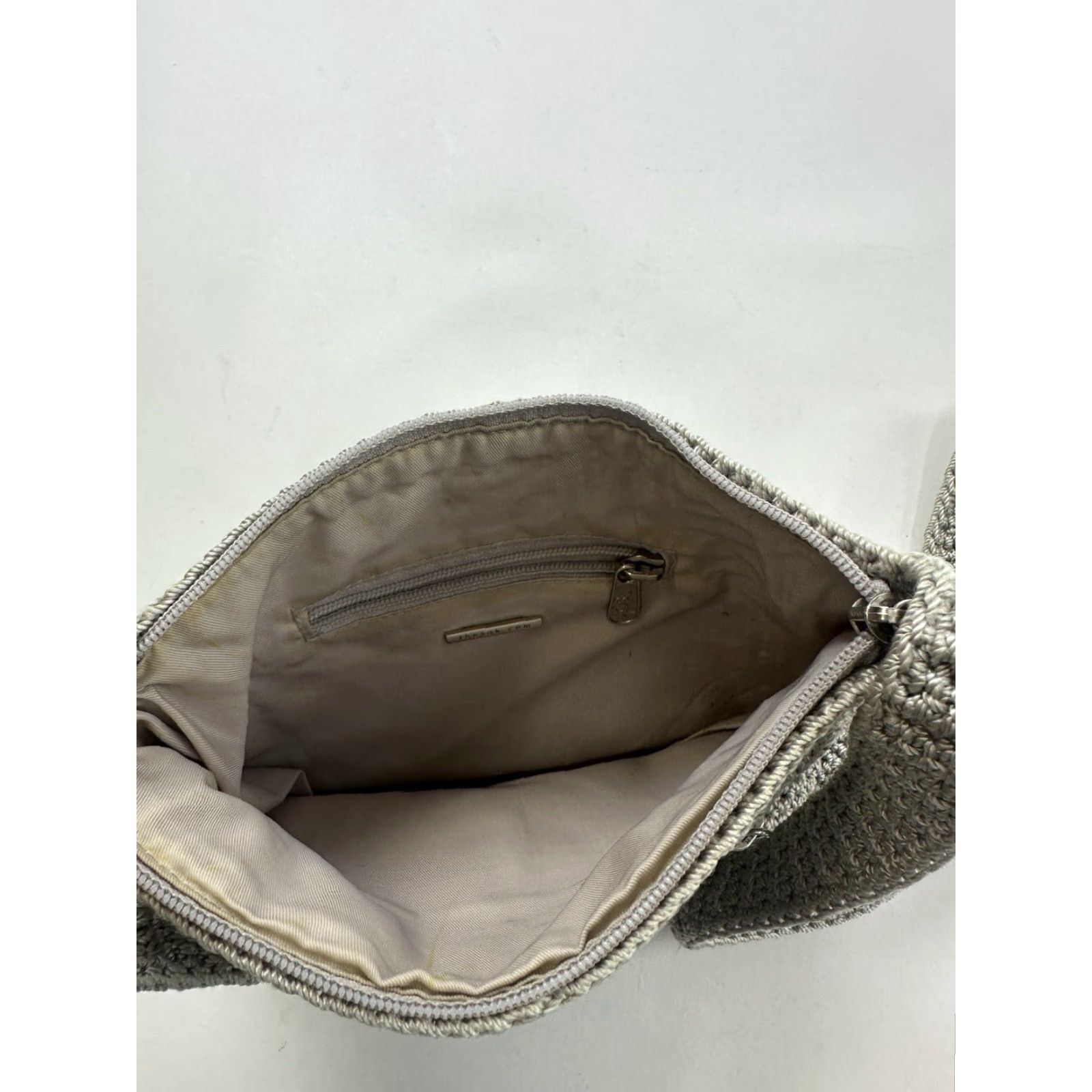 The Sak VINTAGE The Sak Bag Crossbody Womens Gray Knit Crochet Bohemian Shoulder Bag Size ONE SIZE - 7 Thumbnail