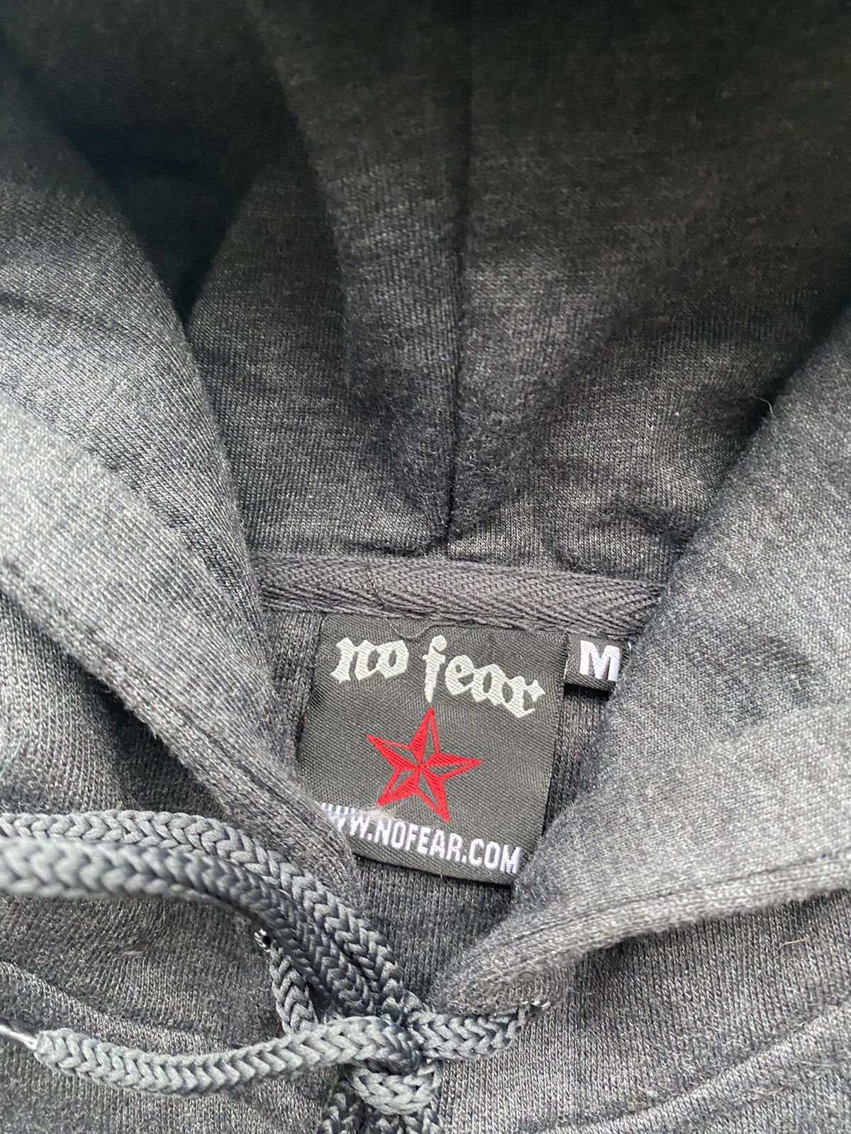 No Fear × Vintage 🔥90s No Fear Skull Gothic Flame Zip Up Hoodie Mens Vintage M Size US M / EU 48-50 / 2 - 4 Thumbnail