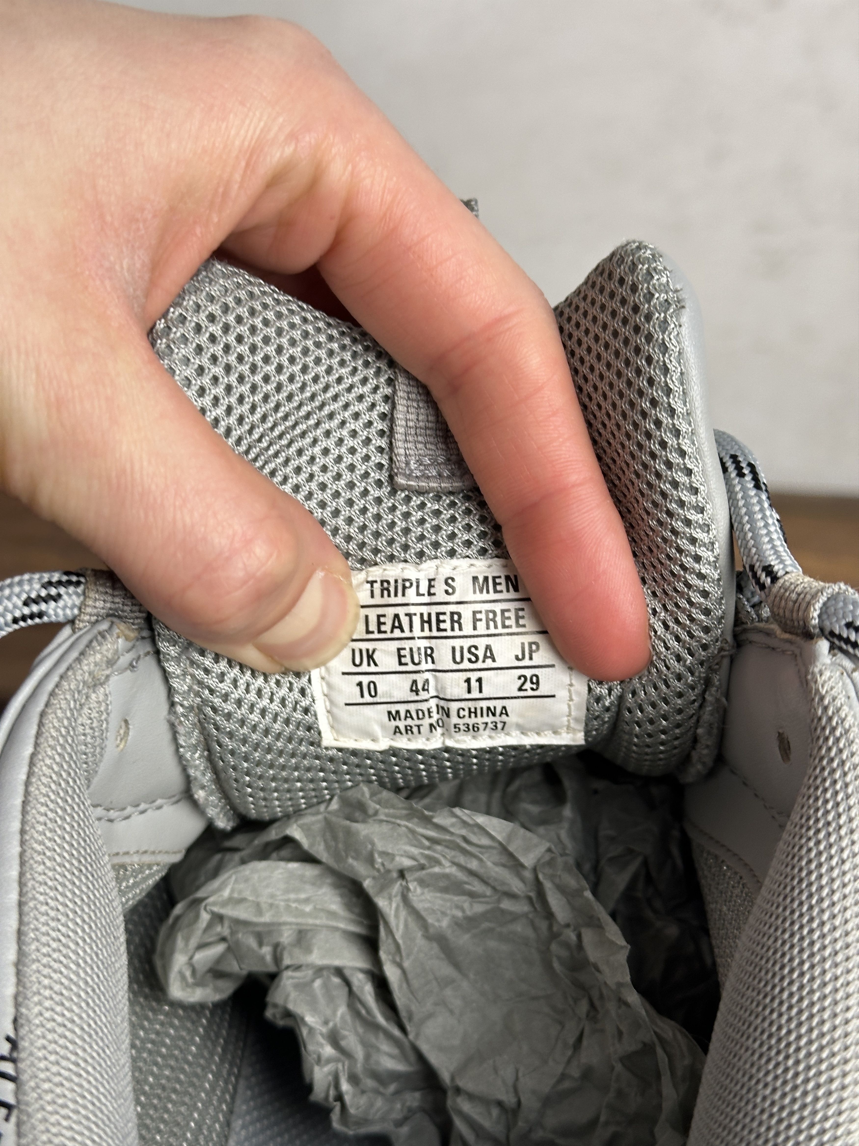 Balenciaga Balenciaga All Over Logo Triple S Leather Free Sneaker Grey Size US 11 / EU 44 - 17 Thumbnail