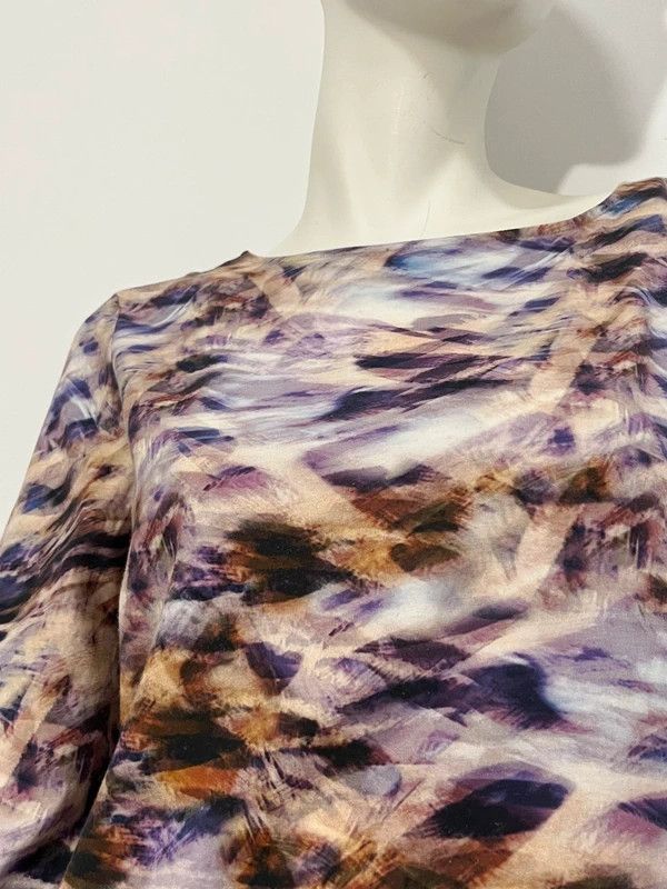 Escada Escada Emylia Sheath Midi Dress Purple Multicolor Size M / US 6-8 / IT 42-44 - 4 Thumbnail