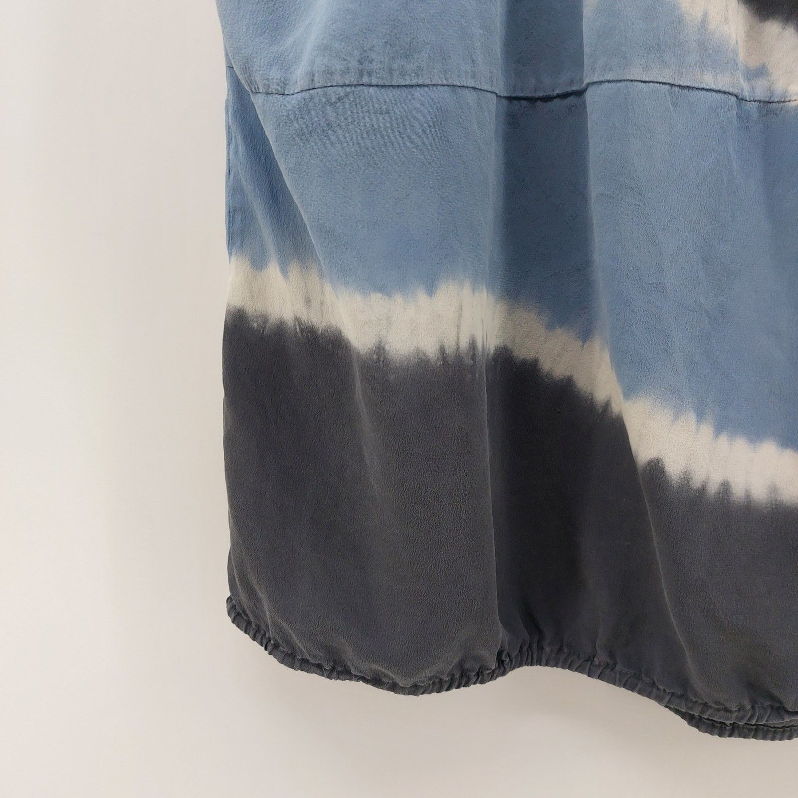 Joie Joie Solid Blue Black 100% Silk Blouse Top Medium Tie Dye Size M / US 6-8 / IT 42-44 - 11 Thumbnail
