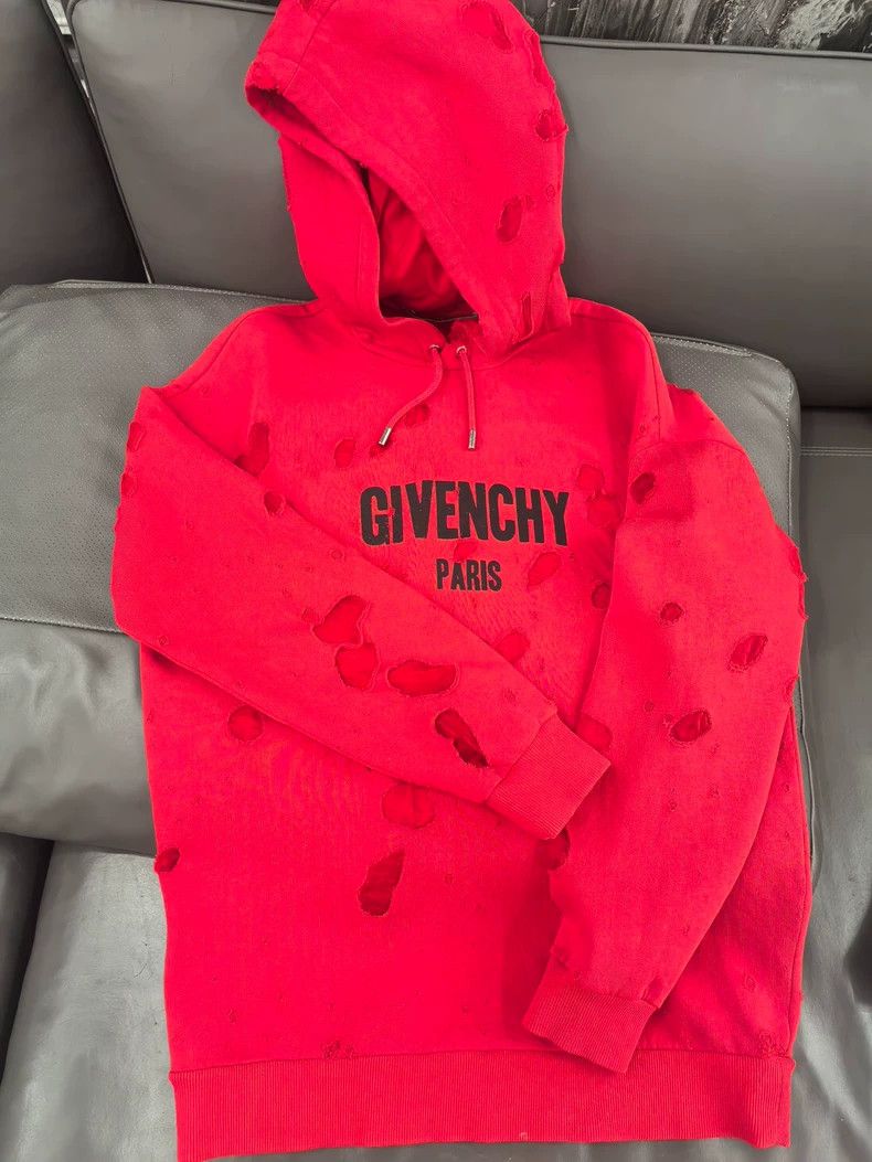 Givenchy Givenchy Paris Red Hoodie Sweatshirt - dmc Size US M / EU 48-50 / 2 - 1 Thumbnail