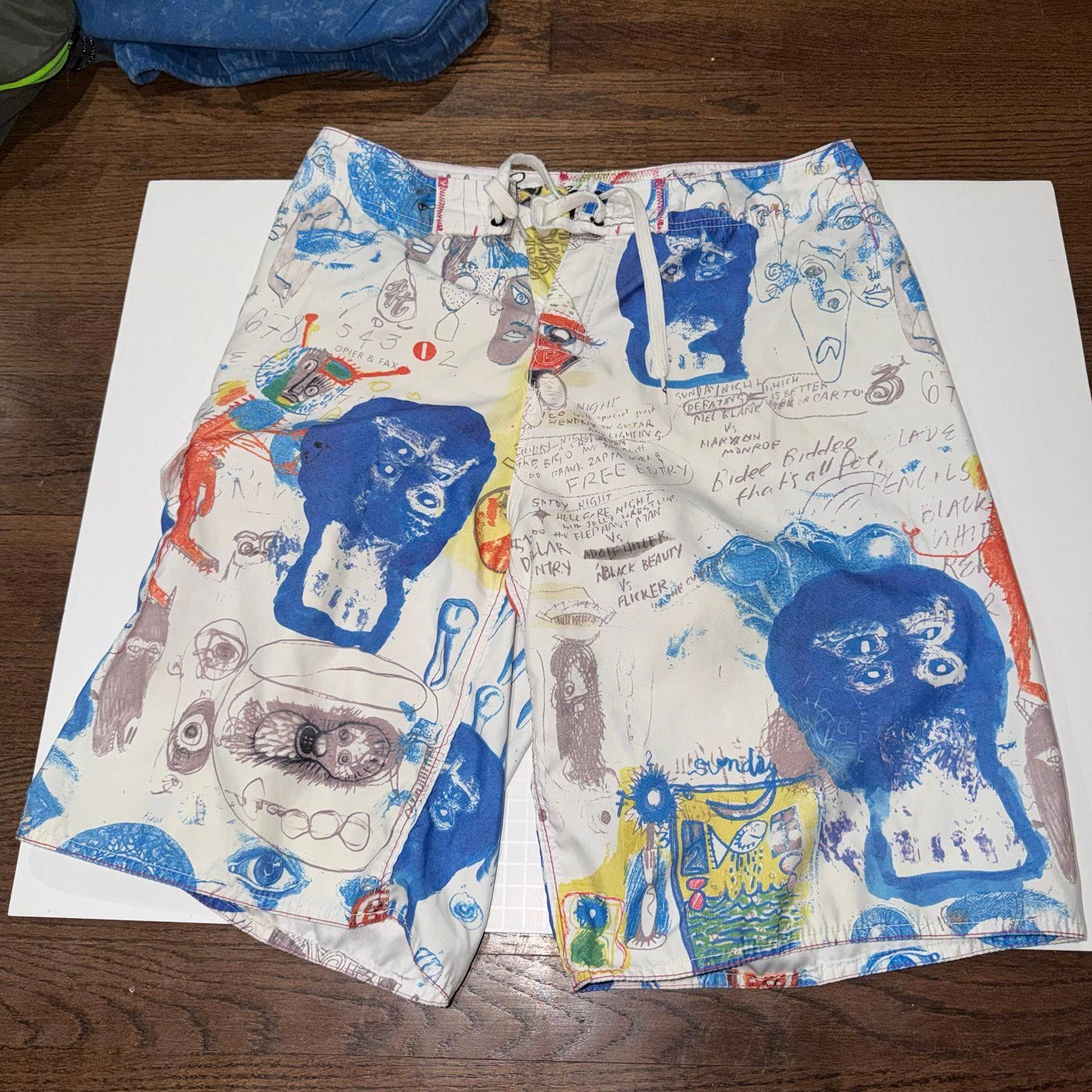 Quiksilver Quiksilver Basquiat Surf Trunks Men L/XL Vintage Y2K 90s Size US 34 / EU 50 - 2 Thumbnail