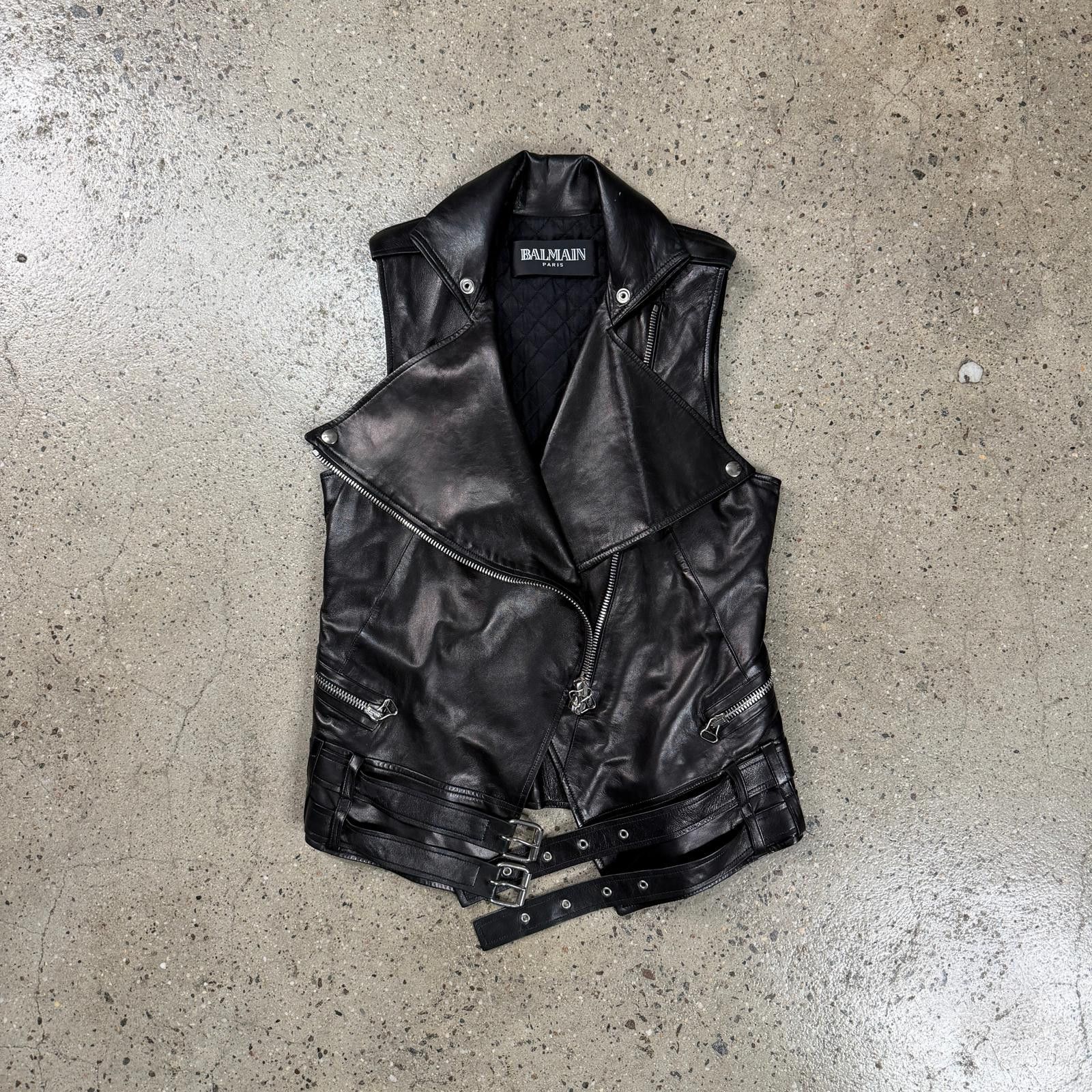 Balmain Balmain Leather Vest Size US M / EU 48-50 / 2 - 1 Thumbnail