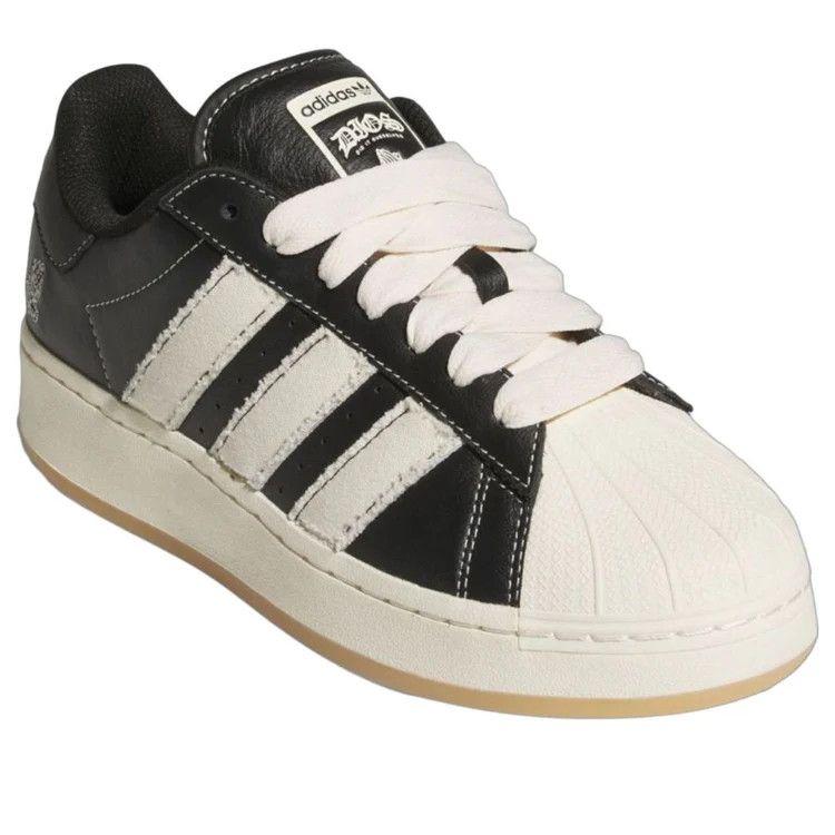 Adidas o1mle0426 Unisex Superstar Low-Top Sneakers in White/Black Size US 9 / EU 42 - 3 Thumbnail