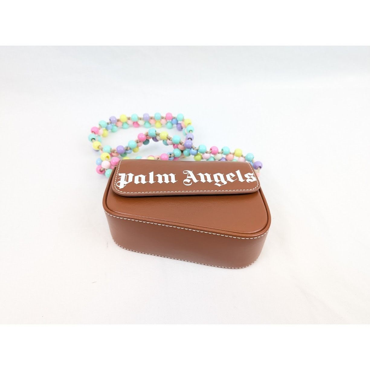 Palm Angels o1rshd1 Q: 2/Size: OS / Beads Strap Crash Bag in Brown/White Size ONE SIZE - 10 Thumbnail