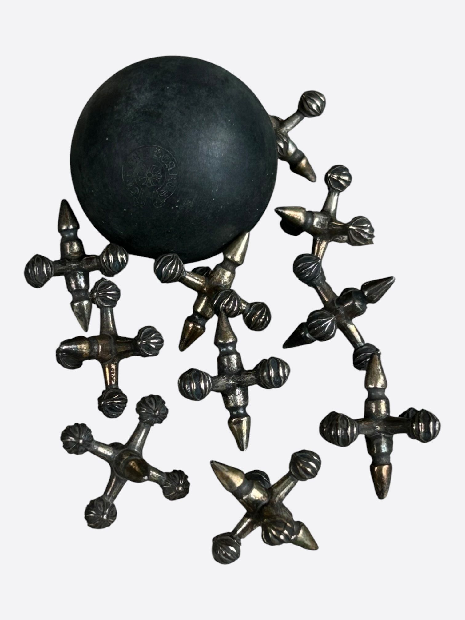 Chrome Hearts Chrome Hearts Silver Jacks Game Set Size ONE SIZE - 1 Thumbnail