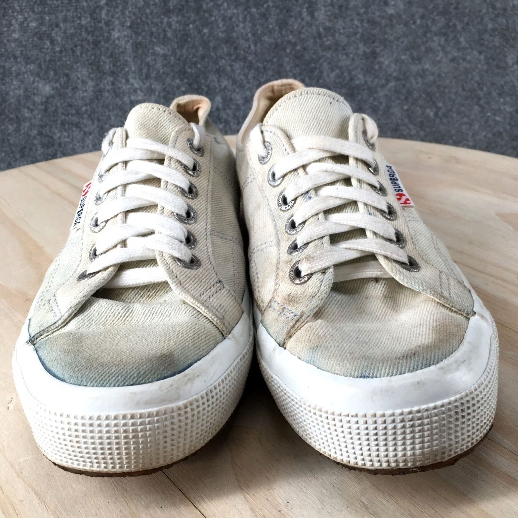 Superga Superga Shoes Womens 39 Casual Walking Sneakers Beige Fabric Lace Up Low Top Size M / US 6-8 / IT 42-44 - 7 Thumbnail