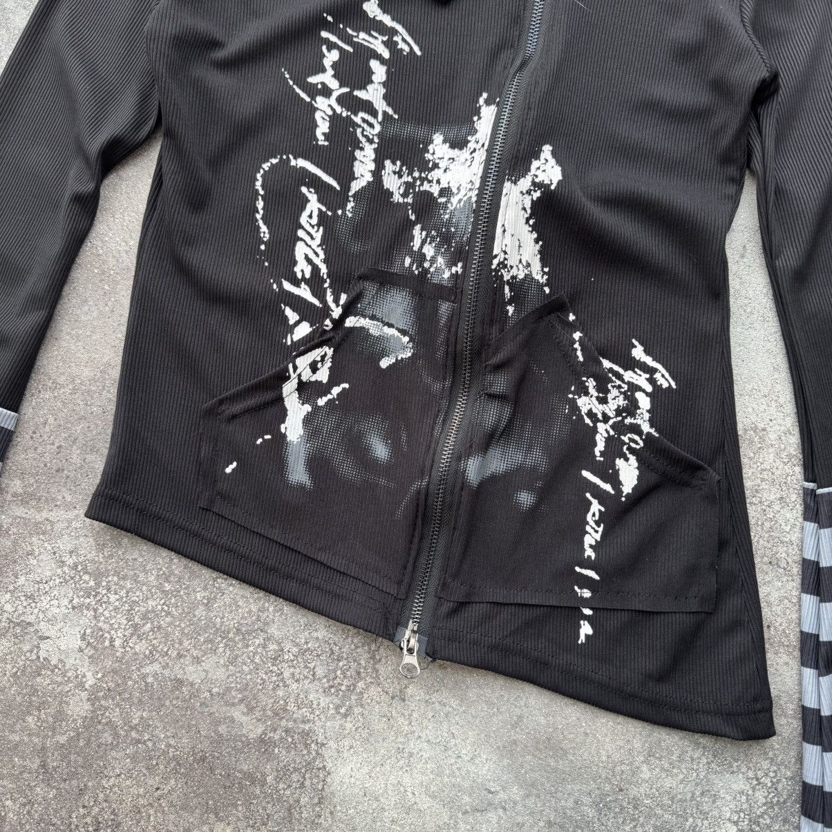 20471120 Y2K Gothic Asymmetric Jacket Size M / US 6-8 / IT 42-44 - 8 Thumbnail