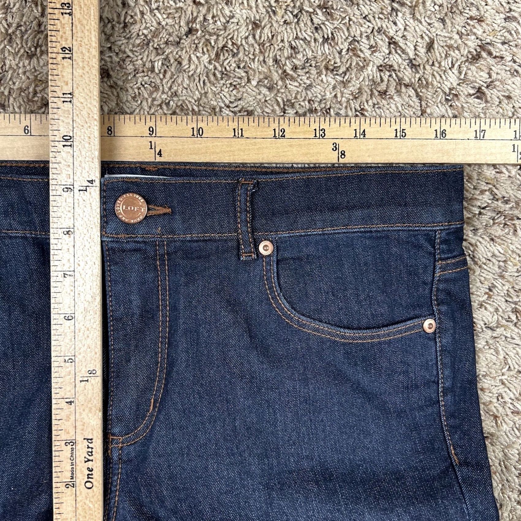 Ann Taylor NWT Ann Taylor Loft Blue Denim Modern Skinny Jeans Women's Size 8 Mea 33x28 Slim Stretch 5-Pocket Denim Jeans Womens Size 30" / US 8 / IT 44 - 7 Thumbnail