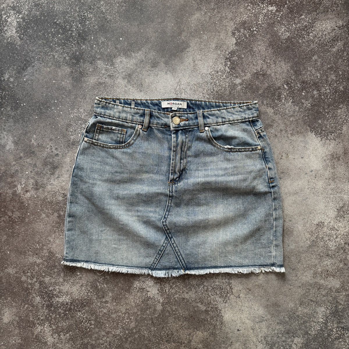 Morgan De Toi Morgan de Toi Vintage Sexy Y2K Asymmetric Denim Mini Skirt Size 27" / US 4 / IT 40 - 1 Thumbnail