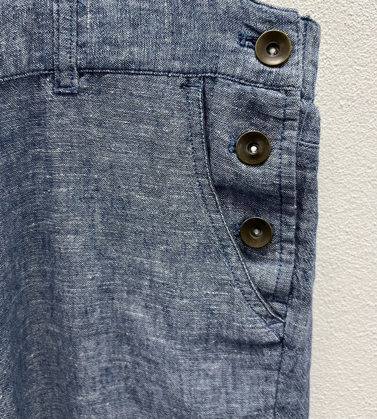Vintage Lightweight Chambray Overalls – Linen Blend (Size L) Size US 35 - 7 Thumbnail