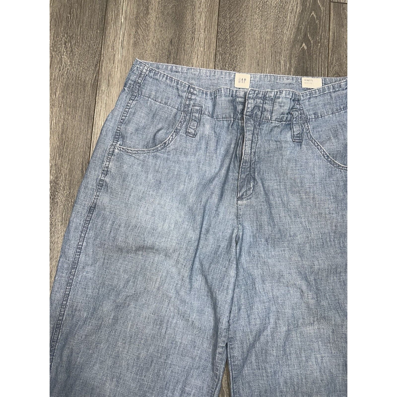 Gap GAP Retro Cut Y2K Light Blue VTG Cotton Pants Pet 12 A001366 Size 34" / US 12 / IT 48 - 2 Thumbnail