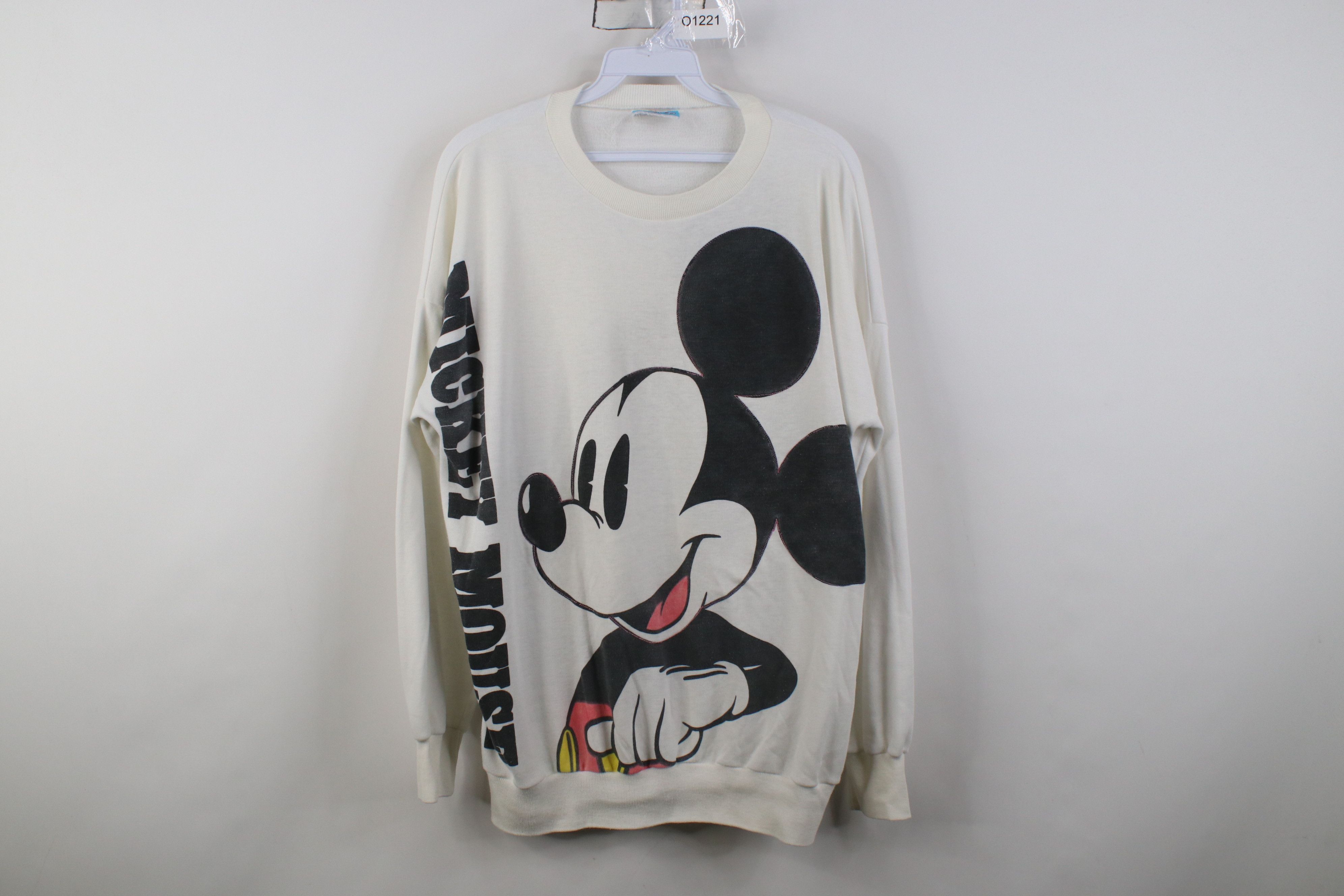 Disney Vintage 80s 90s Disney Print Mickey Mouse Sweatshirt USA Size XL / US 12-14 / IT 48-50 - 1 Thumbnail