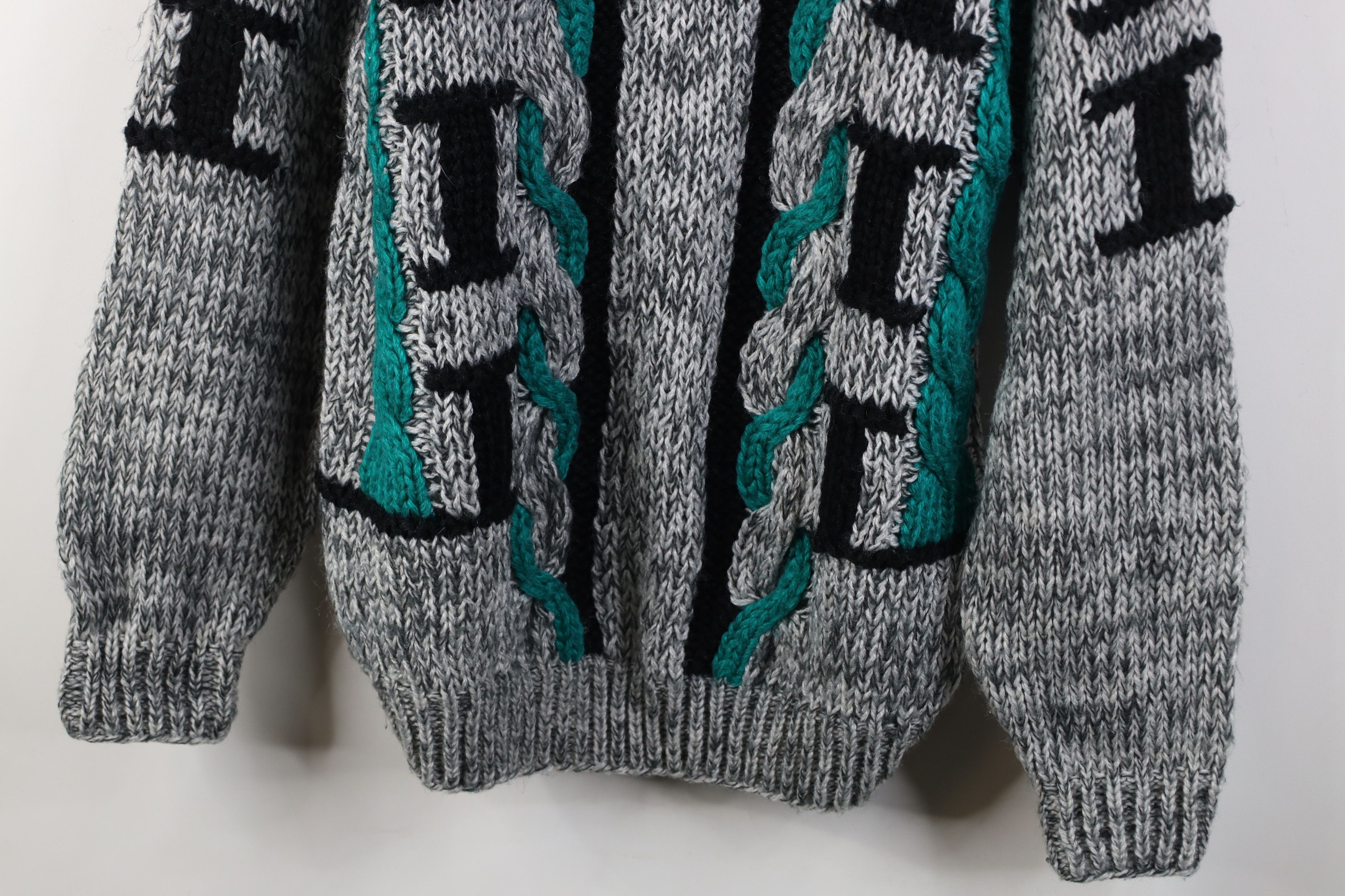 Vintage Vintage 90s Streetwear Chunky Cable Knit Crewneck Sweater Size US XL / EU 56 / 4 - 3 Thumbnail