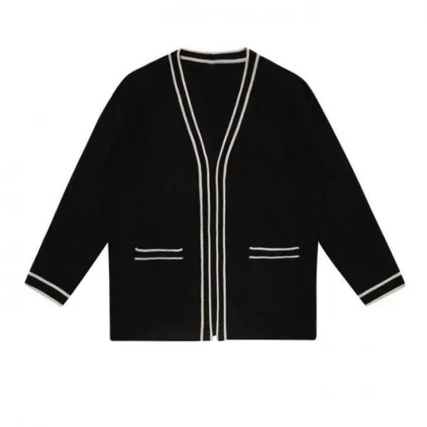 VIBE Black Knit Cardigan Sweater Size US XL / EU 56 / 4 - 7 Thumbnail