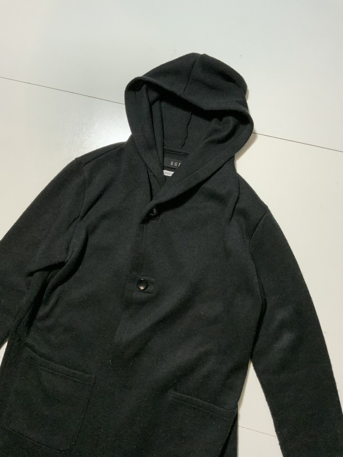 Designer × Japanese Brand GGD Made In Japan Shibuya Tokyo Hooded Knit Cardigan Sweater Size US M / EU 48-50 / 2 - 3 Thumbnail