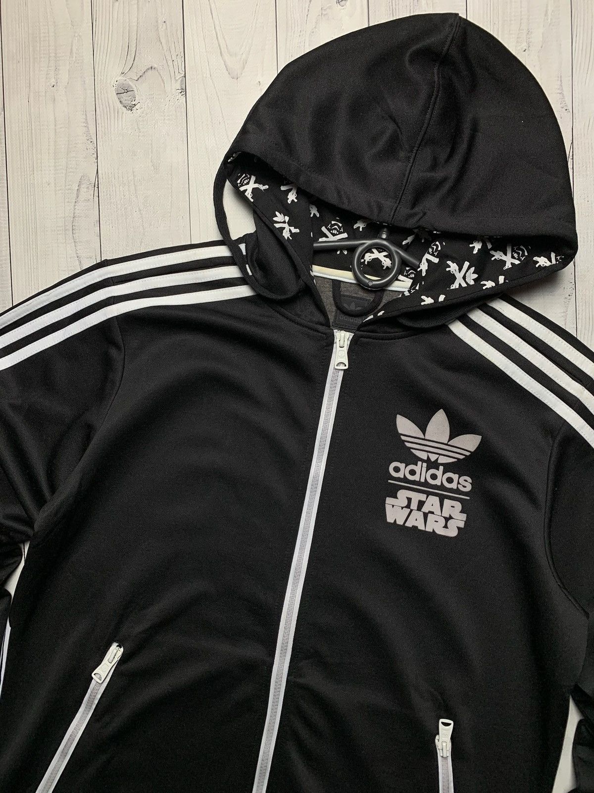 Adidas × Star Wars × Vintage Vintage Adidas x Star Wars zip hoodie size L black rare Size US L / EU 52-54 / 3 - 3 Thumbnail