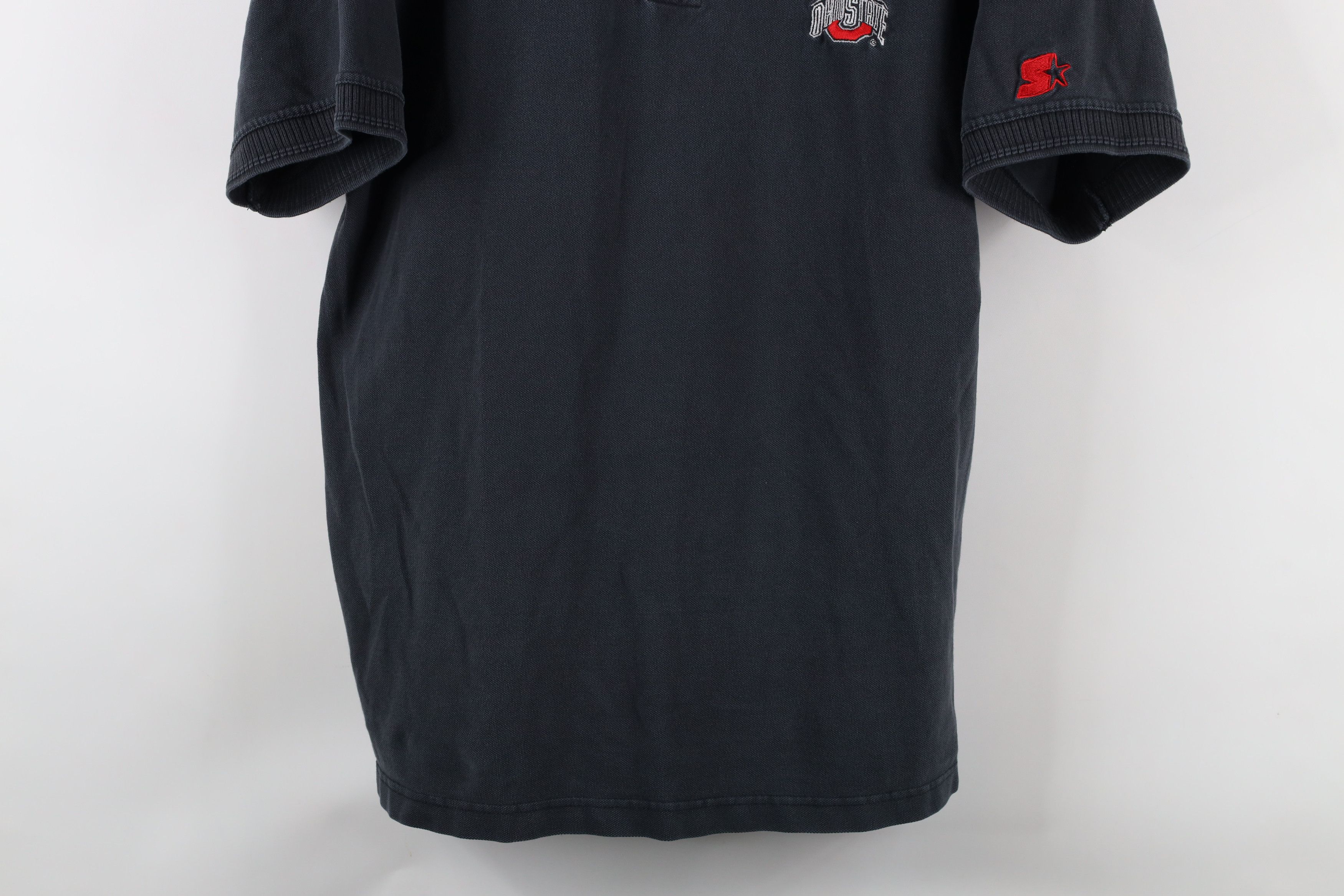 Starter × Vintage Vintage 90s Starter Out Ohio State University Polo Shirt Size US L / EU 52-54 / 3 - 3 Thumbnail