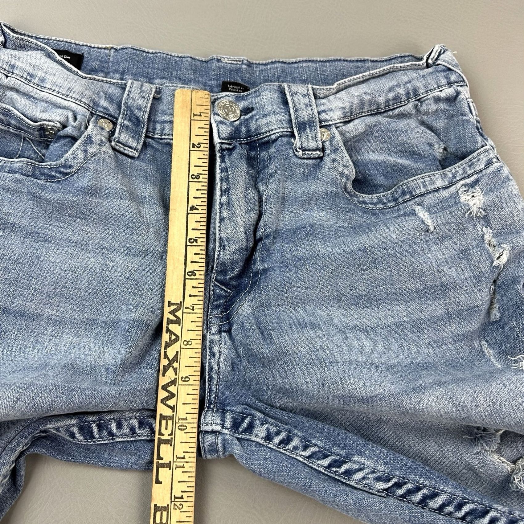True Religion True Religion Jeans Mens 33x32 Geno Relaxed Slim Distressed Stretch Casual Jeans Size US 33 - 5 Thumbnail