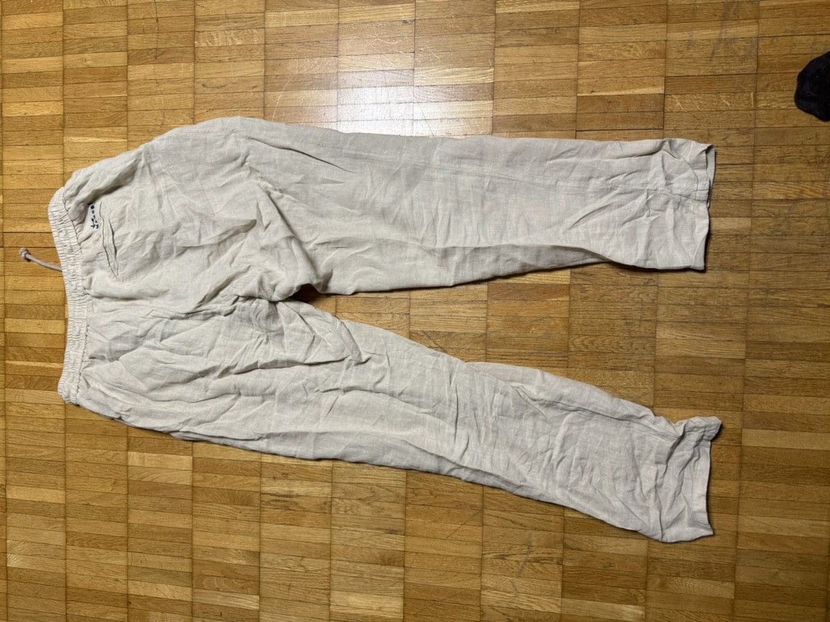 Manebi Manebi Linen Drawstring Pants Beige Made in Italy Size EU48 Size US 32 / EU 48 - 4 Thumbnail