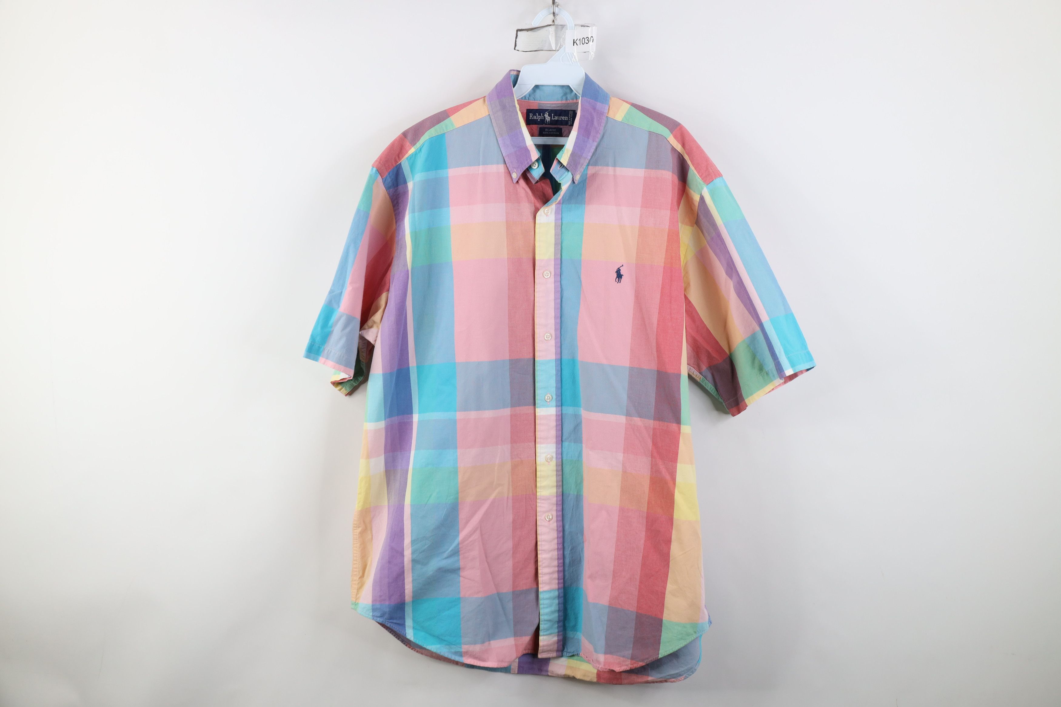 Ralph Lauren Vintage 80s 90s Ralph Lauren Plaid Button Down Shirt USA Size US L / EU 52-54 / 3 - 1 Thumbnail