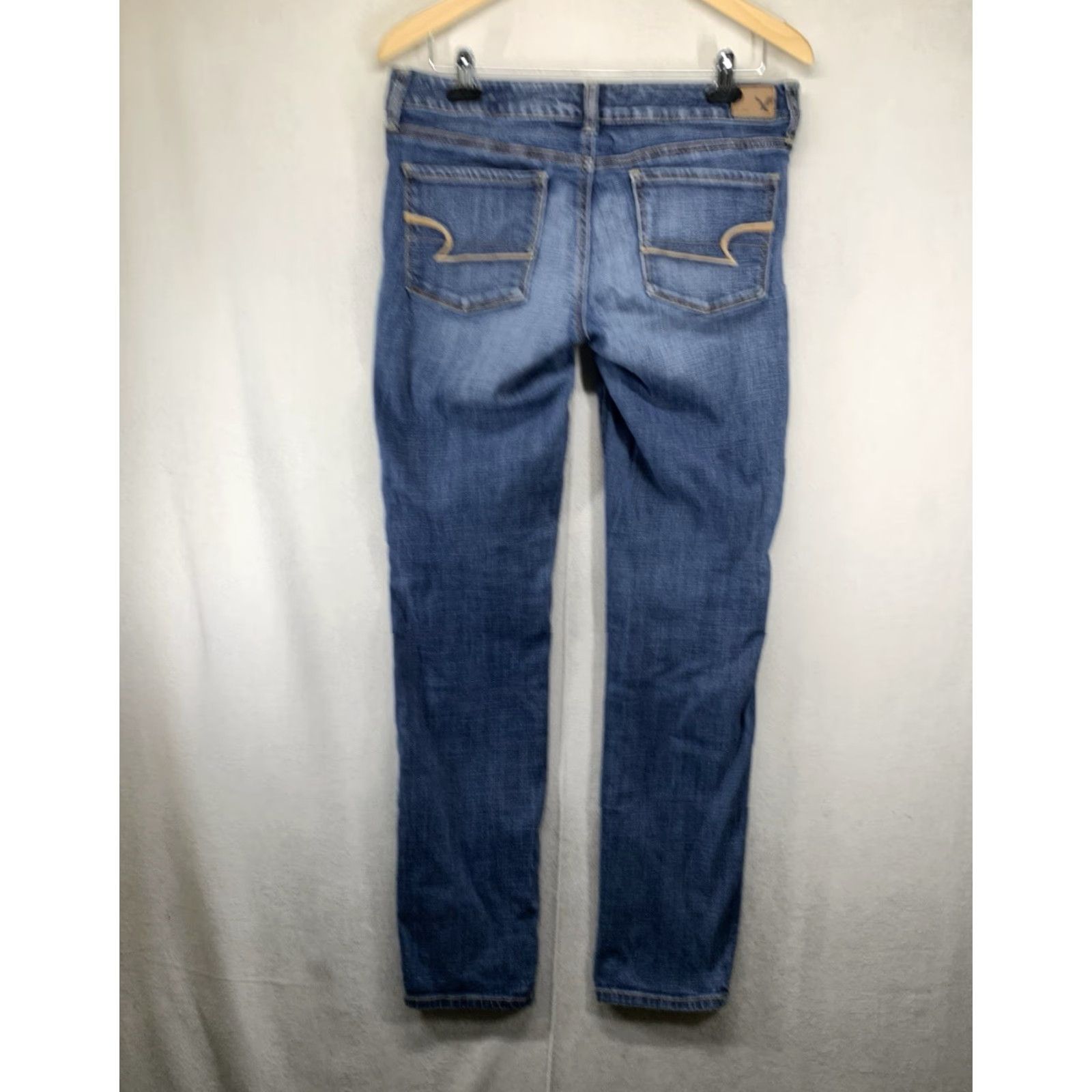 American Eagle Outfitters VINTAGE American Eagle Skinny Jeans Women’s Size 8 Regular Stretch Denim Blue 2014 Whiskers Size 30" / US 8 / IT 44 - 2 Thumbnail