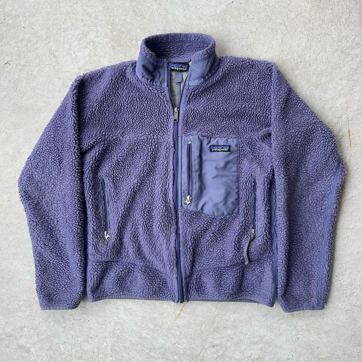 image of 1990’S Vintage Patagonia Deep Pile Retro X Fleece in Periwinkle, Men's (Size XS)