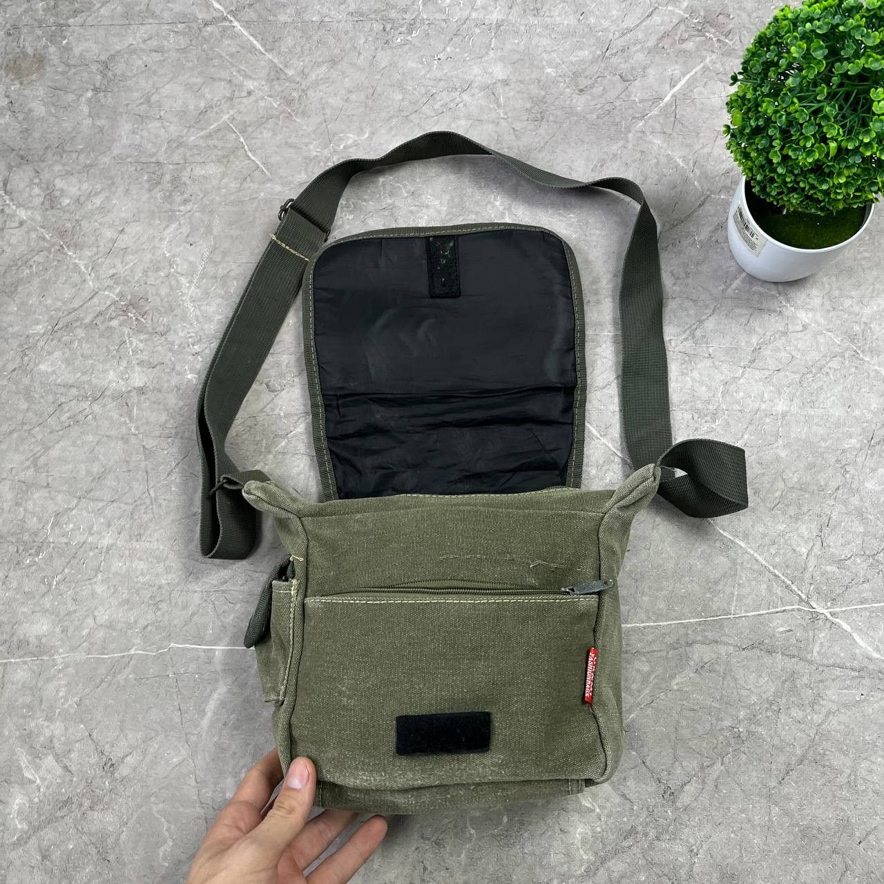 Japanese Brand Vintage Diesel Style Denim ORMI Faded Sling Bag Y2K Military Size ONE SIZE - 10 Thumbnail