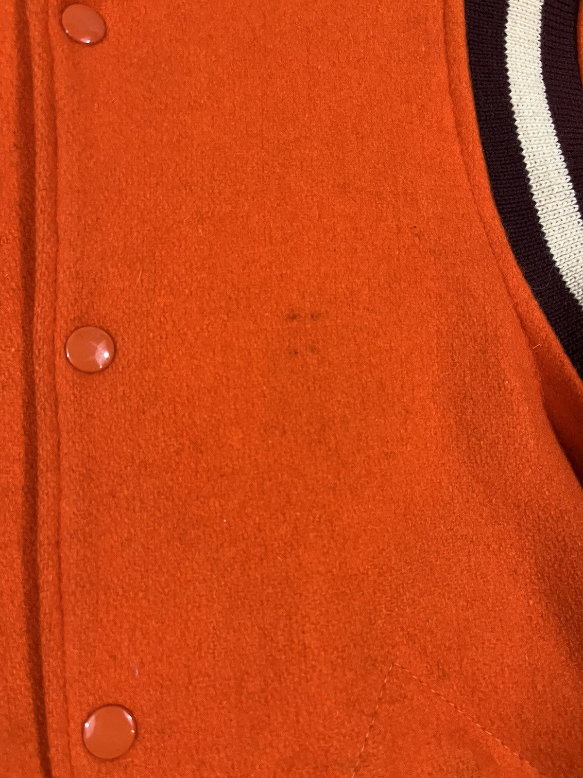 Vintage Vintage 50s Orange Wool Varsity Jacket Size US M / EU 48-50 / 2 - 5 Thumbnail