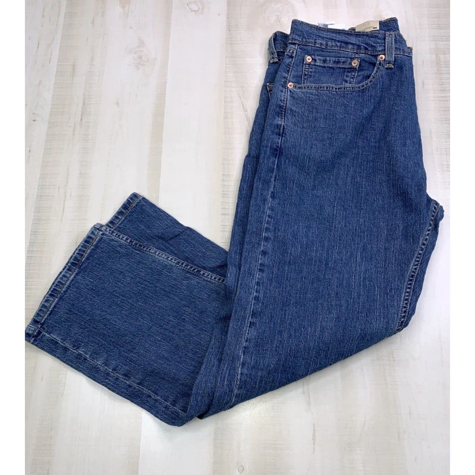 Levi's Levi’s 505 Regular Eco Ease Stretch Straight Leg Denim Jeans Mens 34x29 NWT Blue Slim, Regular, Zip, Jeans, Levi’s 505, 34x29, NWT Size US 34 / EU 50 - 4 Thumbnail
