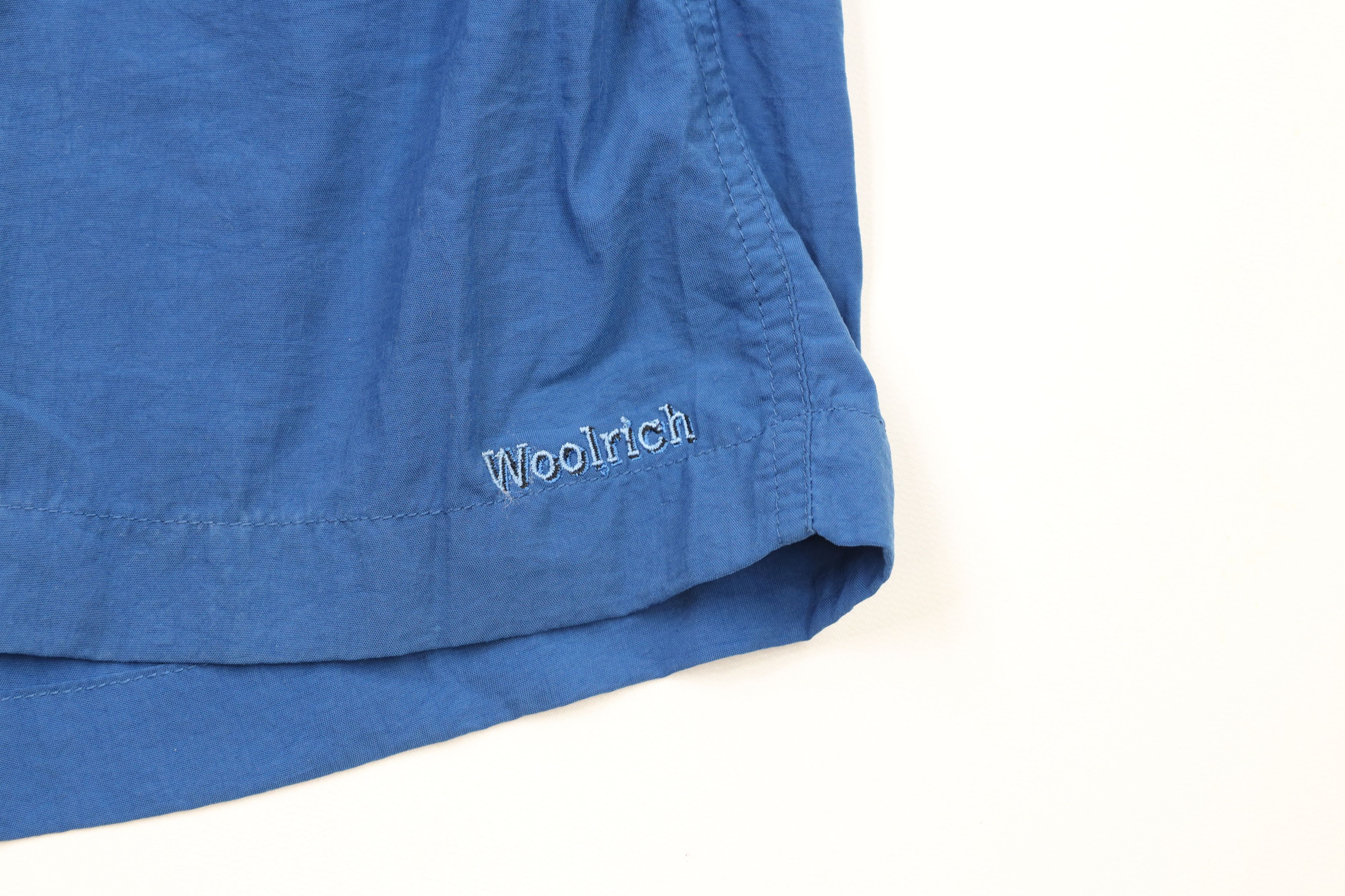 Vintage × Woolrich Woolen Mills Vintage 90s Woolrich Above Knee Lined Shorts Baggies Blue Size US 34 / EU 50 - 5 Thumbnail