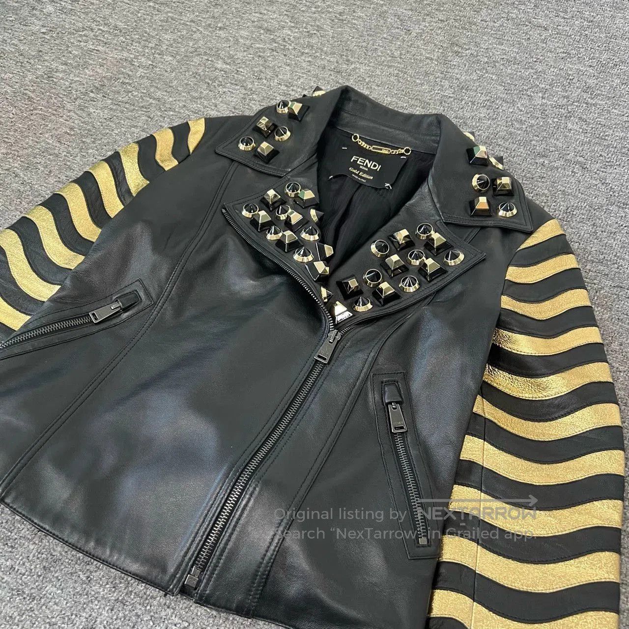 Fendi unique fendi studded leather biker jacket. Size US M / EU 48-50 / 2 - 3 Thumbnail