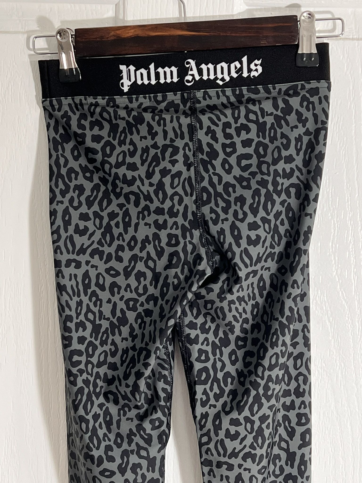Palm Angels NEW PALM ANGELS Leopard Leggings Camo Stretchy Black XS Size 22" - 12 Thumbnail