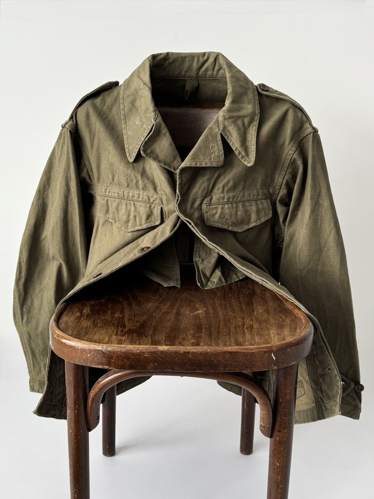 Vintage Vintage 1950s French Army 'Indochina War' M47 Combat Jacket Size US M / EU 48-50 / 2 - 3 Thumbnail
