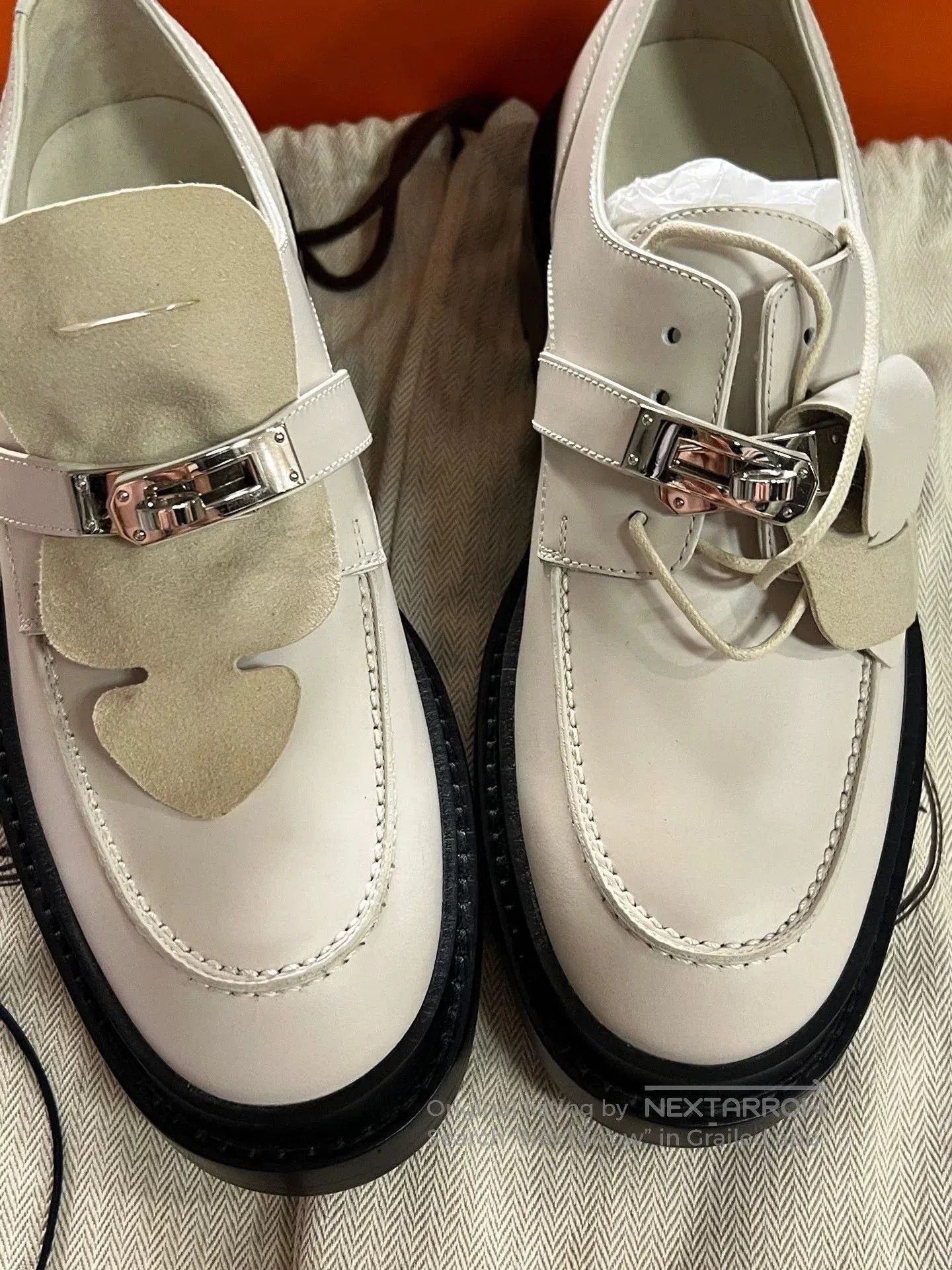 Hermes Hermes FIRST Platform Silver Buckle Shoes. Size US 6 / IT 36 - 4 Thumbnail