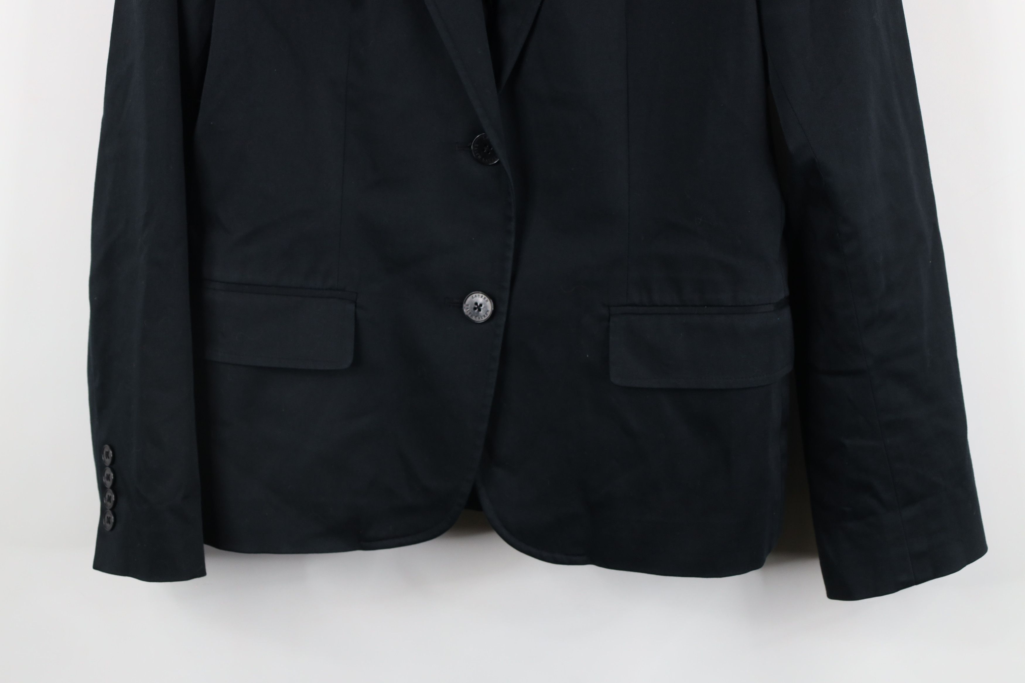 Ralph Lauren × Vintage Vintage Ralph Lauren 2 Button Blazer Suit Coat Jacket Black Size L / US 10 / IT 46 - 3 Thumbnail