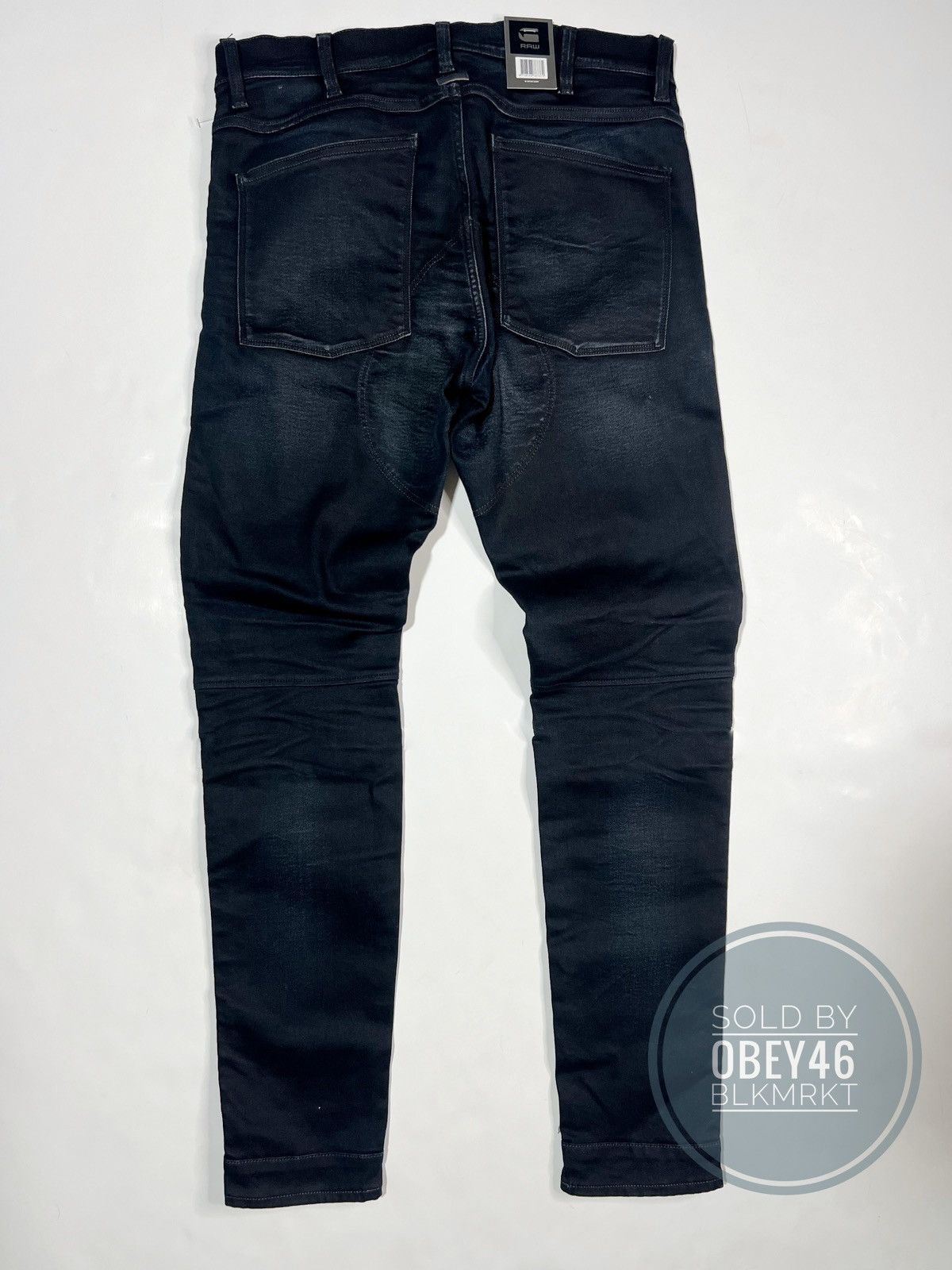 G-Star G Star Raw 3301 Slim Selvedge Worn in Bleak Jeans Size US 32 / EU 48 - 2 Thumbnail
