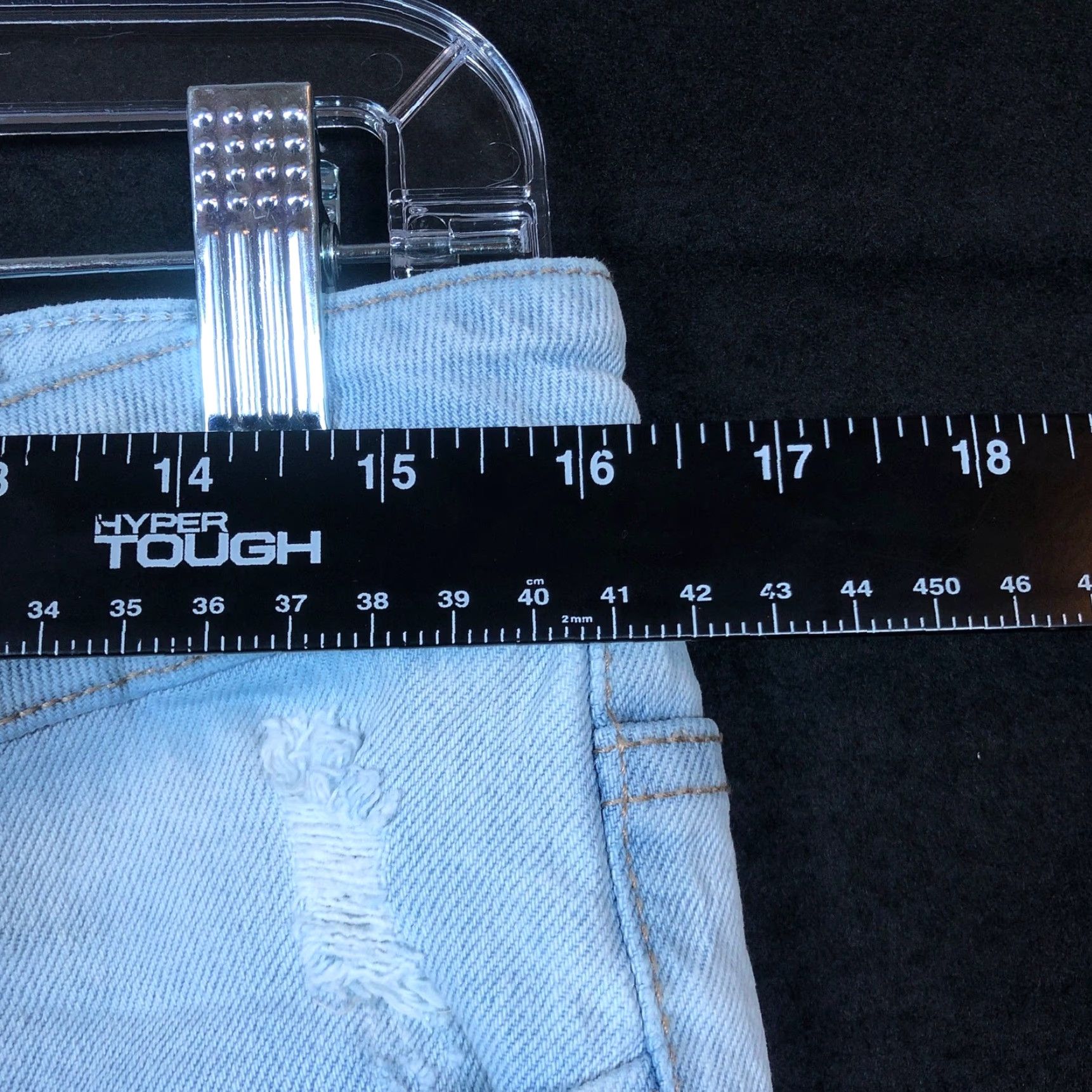 Vintage Seven7 Womens Jeans Blue Denim Distressed Weekend Slim Fit Raw Hems Stretch 8 Size 30" / US 8 / IT 44 - 6 Thumbnail